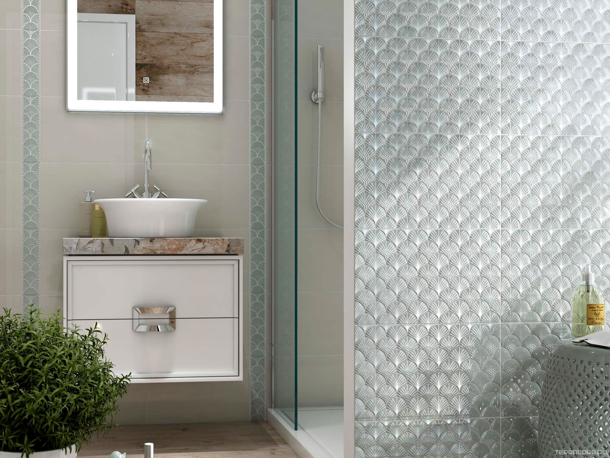 Керамическая плитка Kerama Marazzi Сияние бор. стена 25х5,4 ZZ Голубой, фото 3