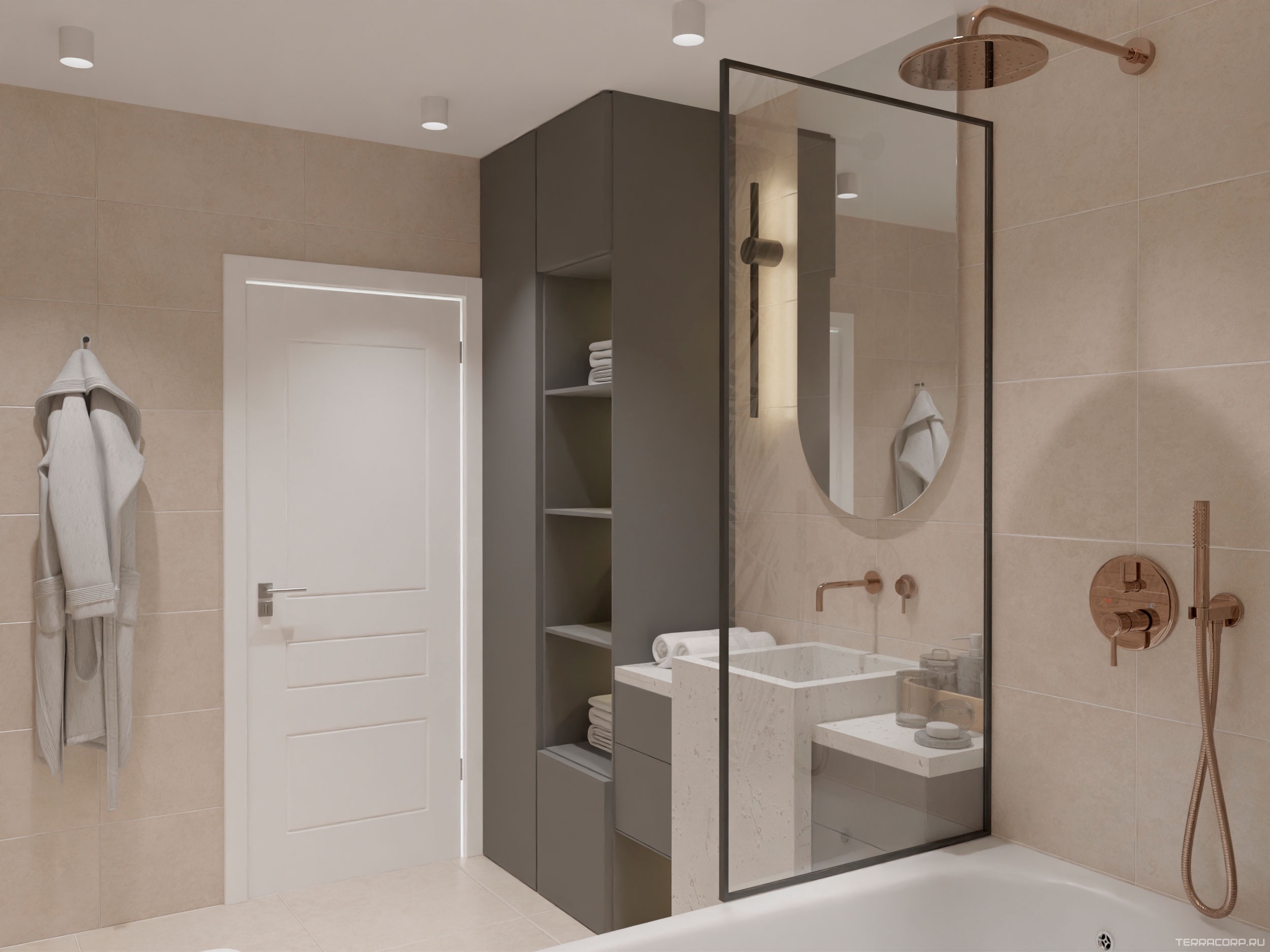 Керамогранит Azori Desert Beige R 60x60 Бежевый, фото 2