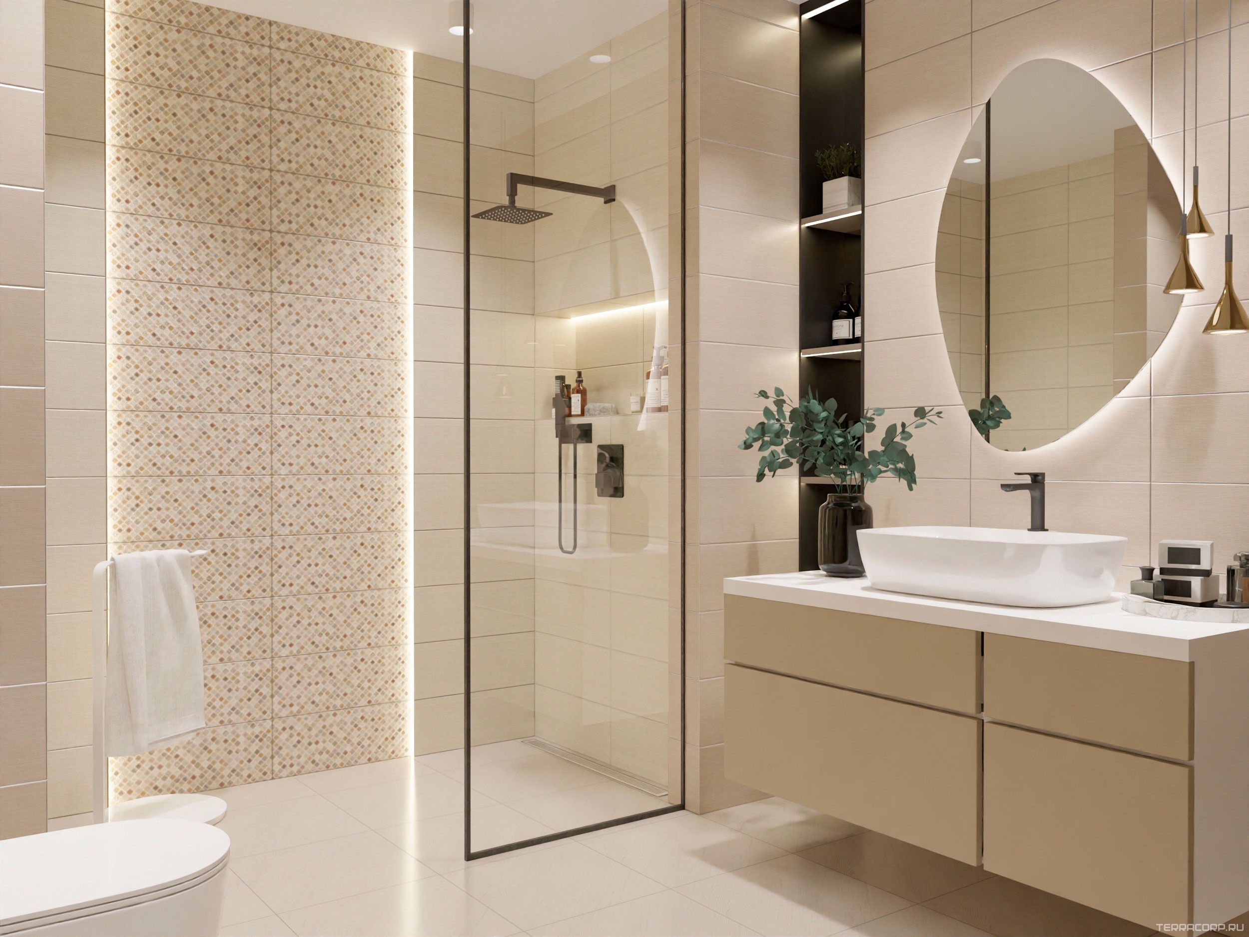 Керамическая плитка Azori Veneziano Seta 20.1x50.5 Бежевый, фото 2