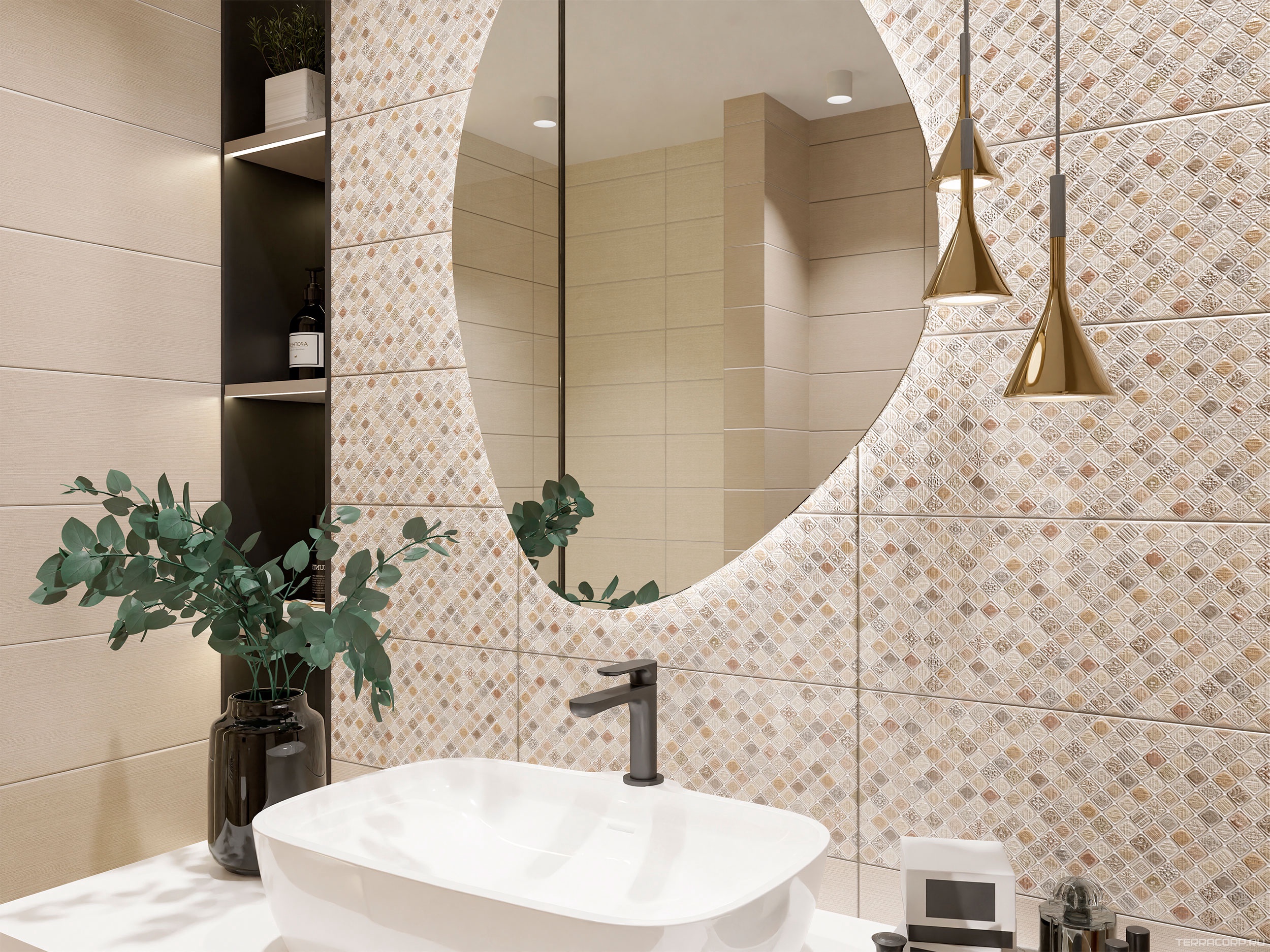 Керамическая плитка Azori Veneziano Seta 20.1x50.5 Бежевый, фото 4