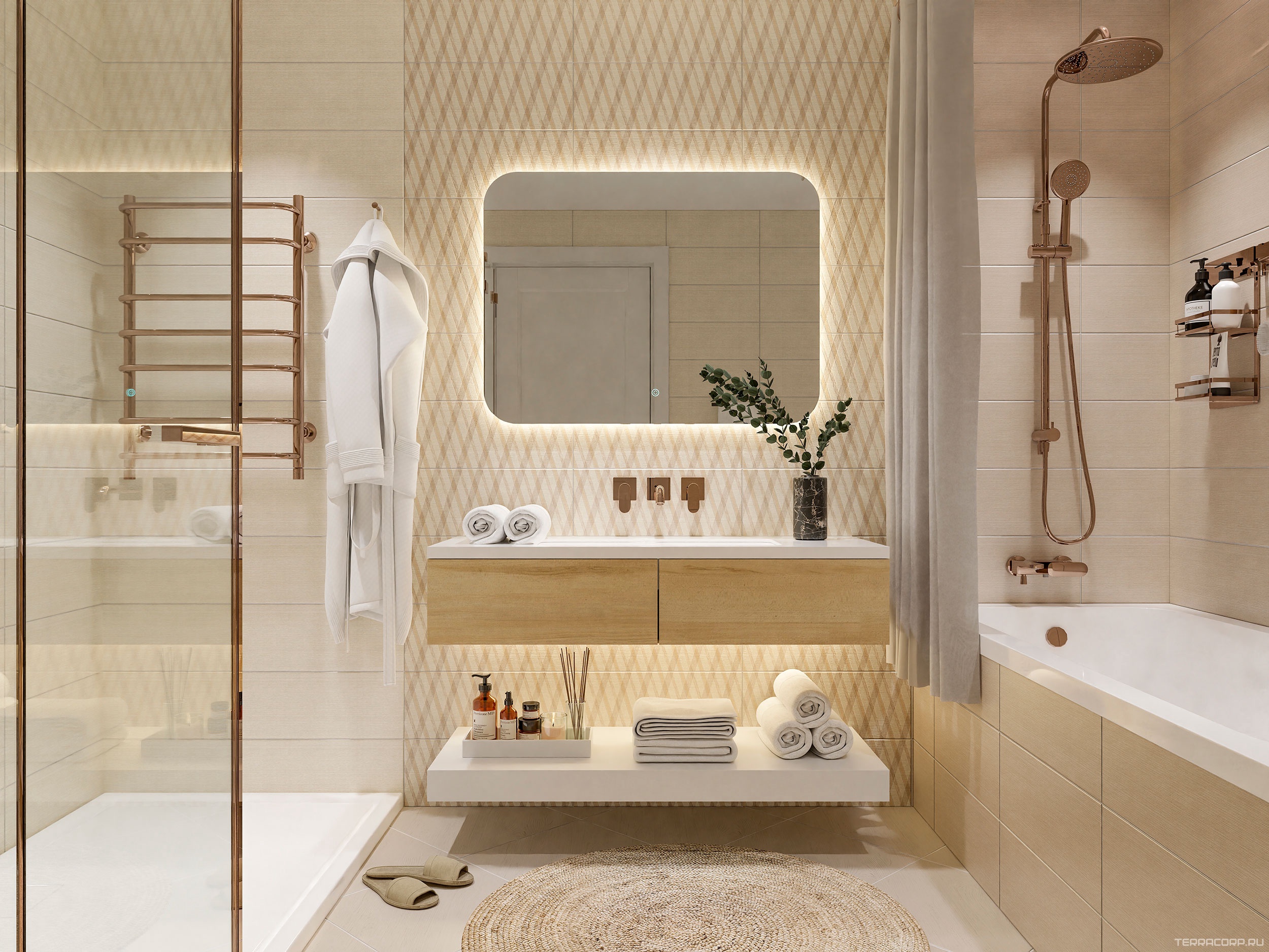 Керамическая плитка Azori Veneziano Seta 20.1x50.5 Бежевый, фото 1