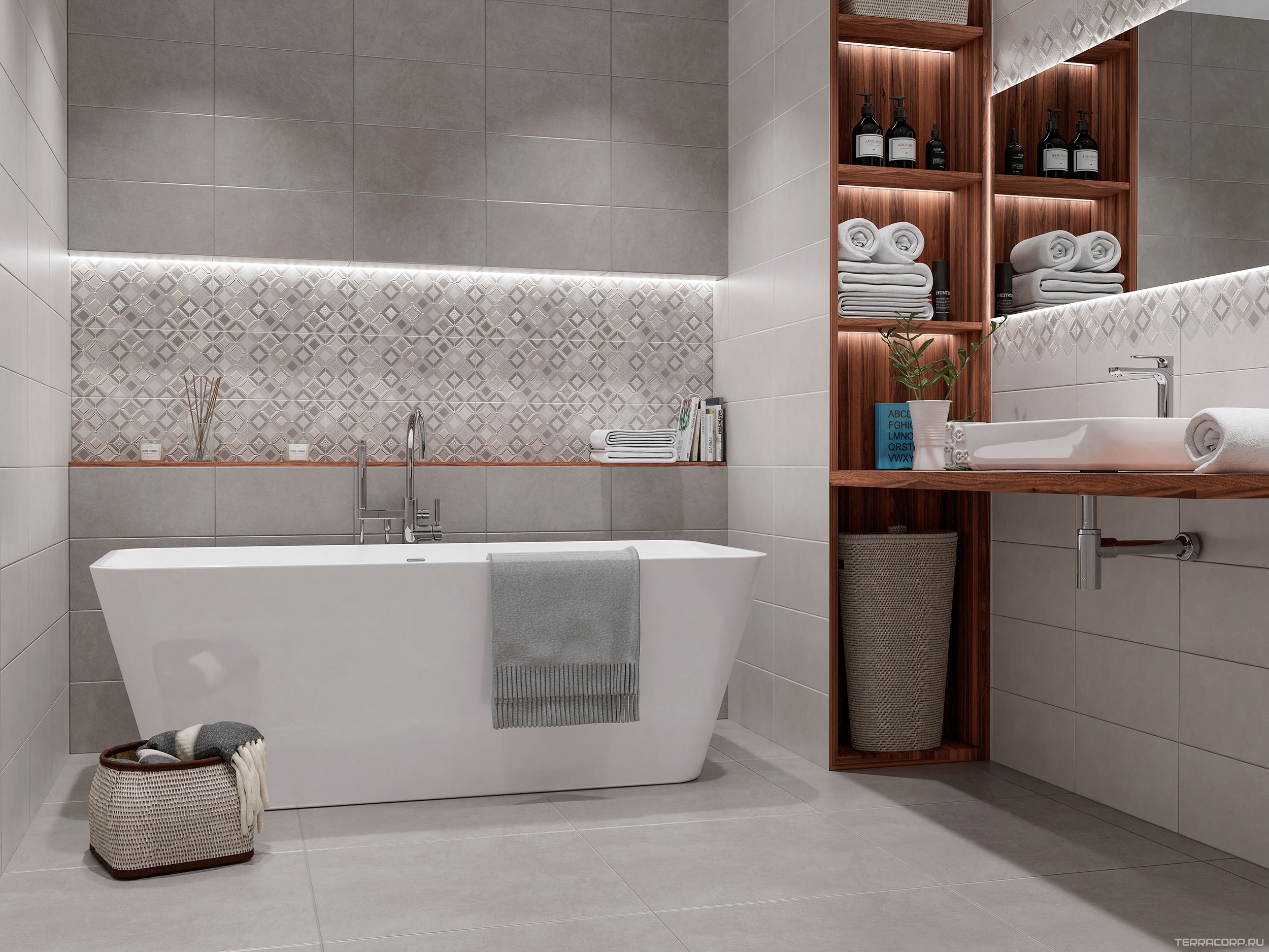 Керамическая плитка Azori Starck Tessera 1 20.1х40.5 Комбинированный, фото 2