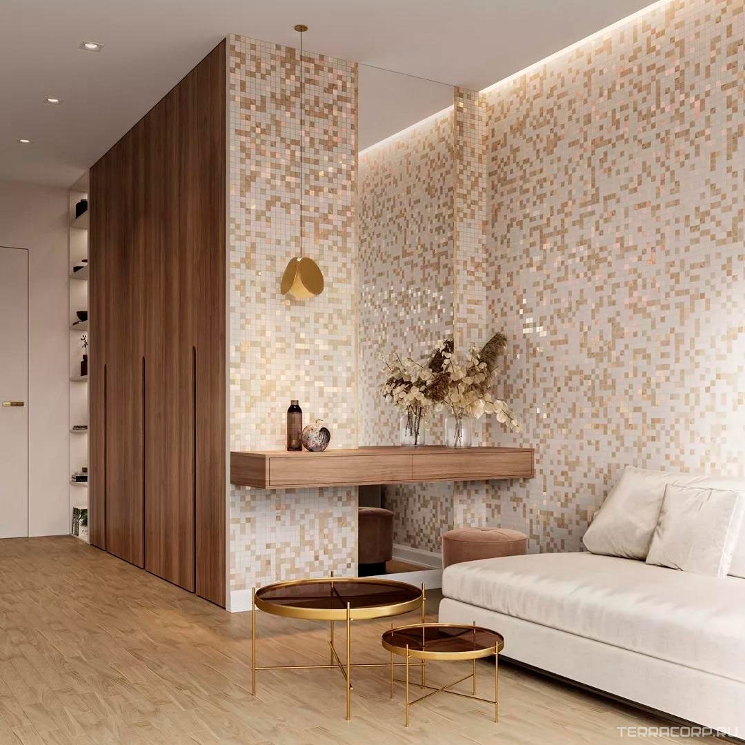 Керамическая плитка Kerama Marazzi Стеллине Декор Стеллине мозаичный ХХ |20x50 Бежевый, фото 2