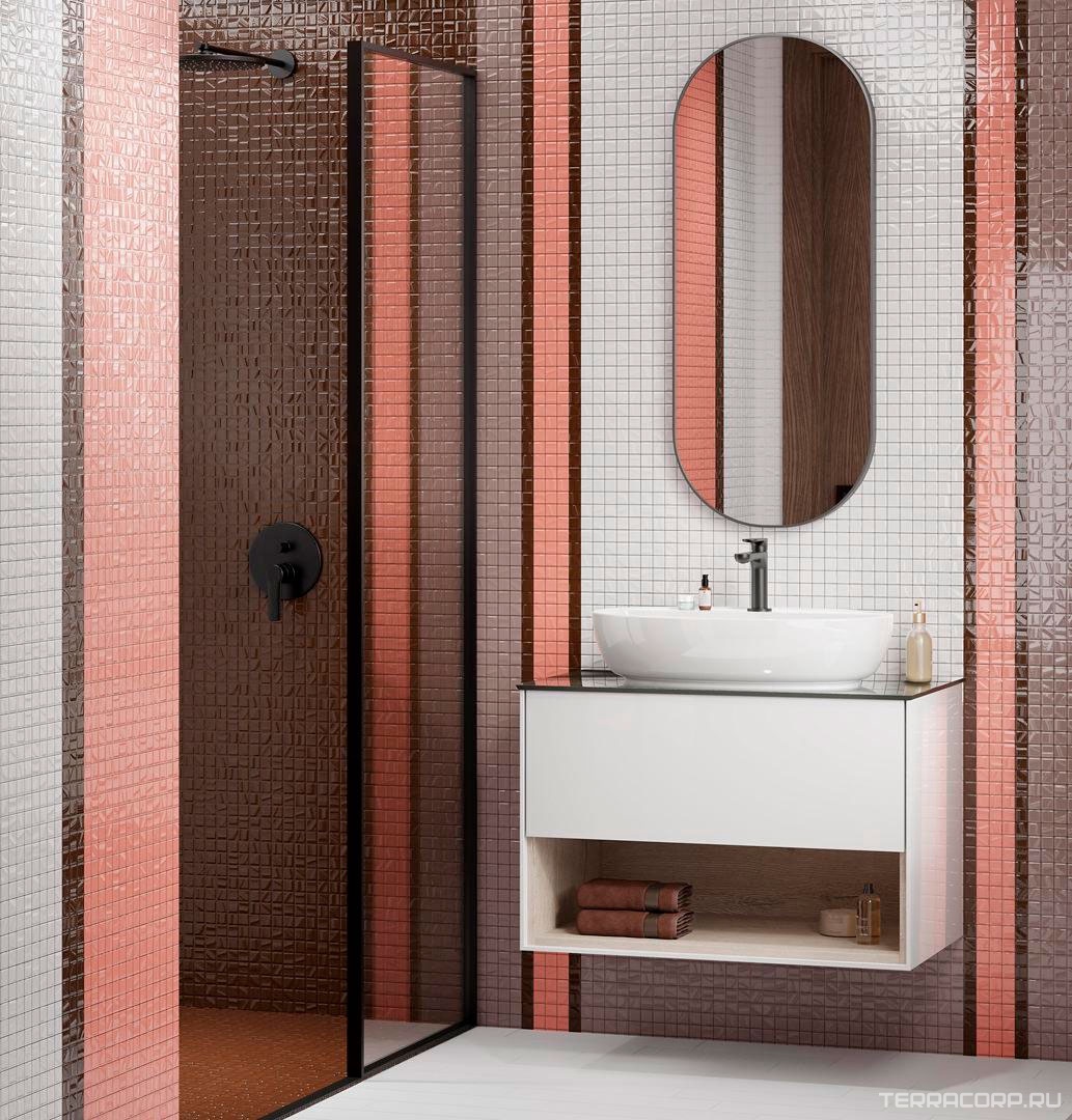 Мозаика Kerama Marazzi Темари дымчатый (мозаика глянцевая) l29.8х29.8 Коричневый, фото 4