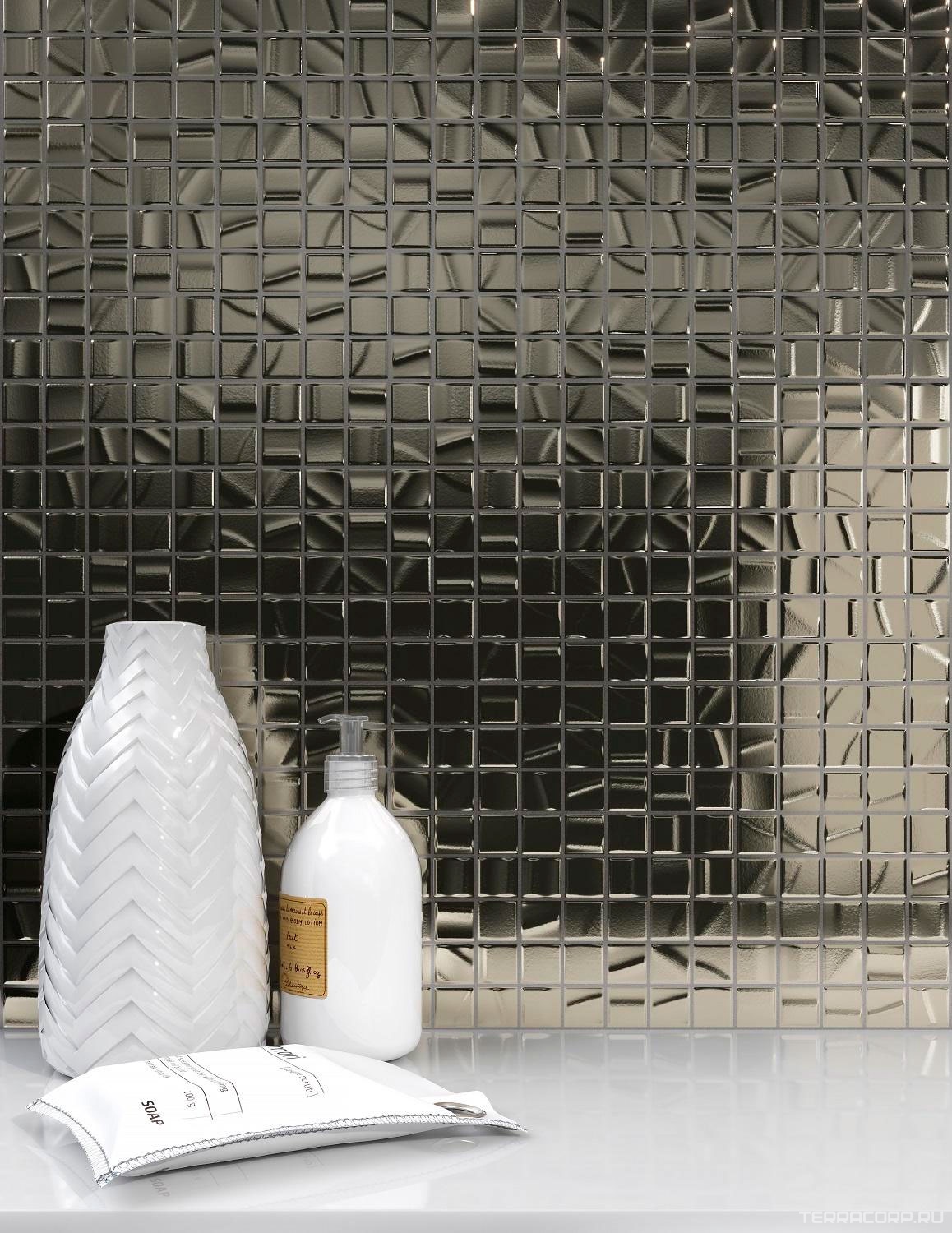 Мозаика Kerama Marazzi Темари металл (мозаика глянцевая)ХХ l29.8х29.8 Серый, фото 1
