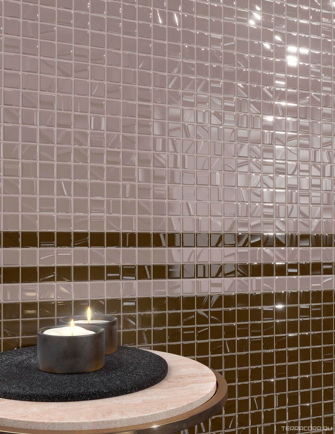 Мозаика Kerama Marazzi Темари дымчатый темный (мозаика глянцевая) l29.8х29.8 Коричневый, фото 4