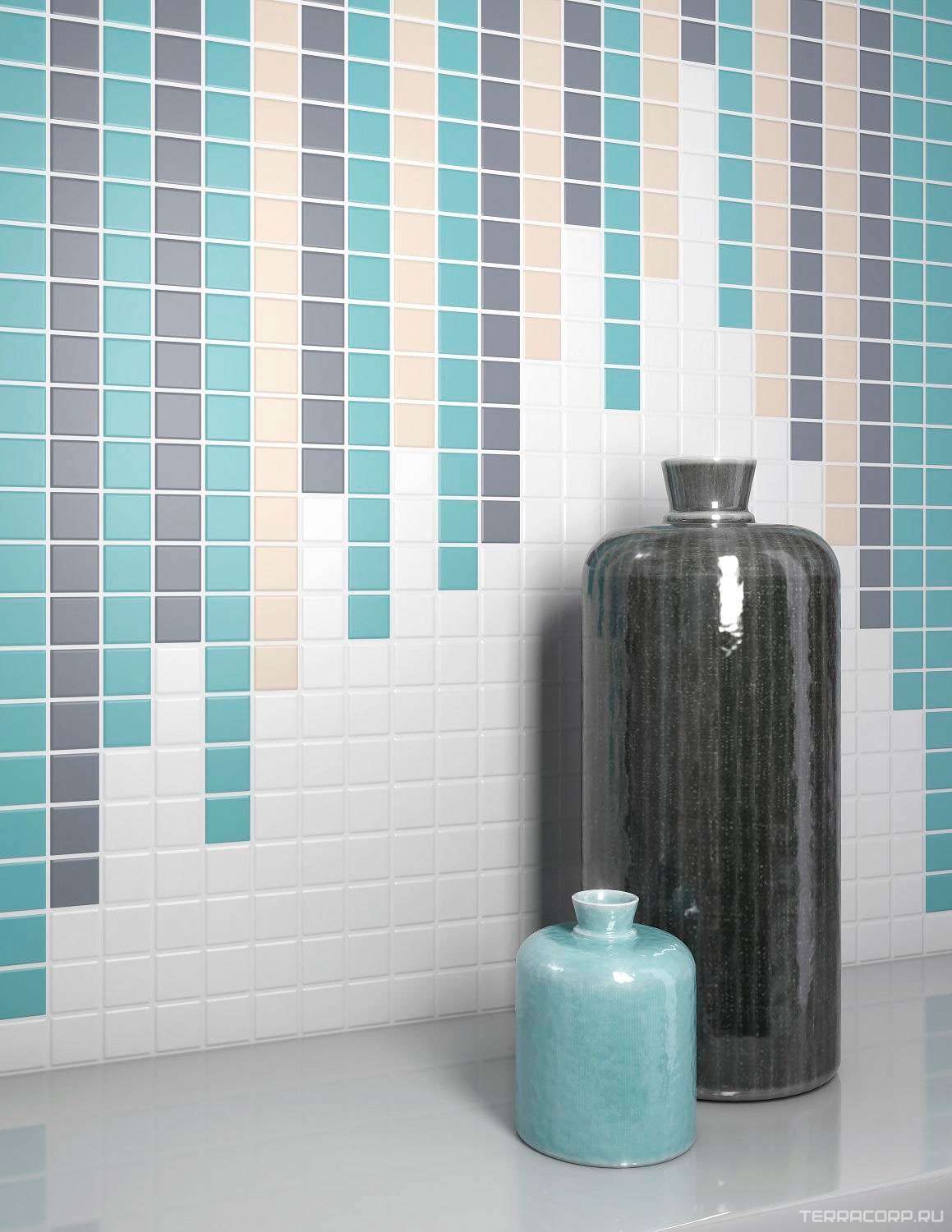 Мозаика Kerama Marazzi Темари бирюза (мозаика матовая) l29.8х29.8 Голубой, фото 5