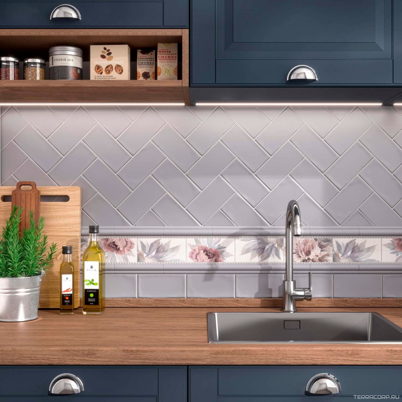 Керамическая плитка Kerama Marazzi Тортона Декор 7,4x15 Бежевый, фото 7