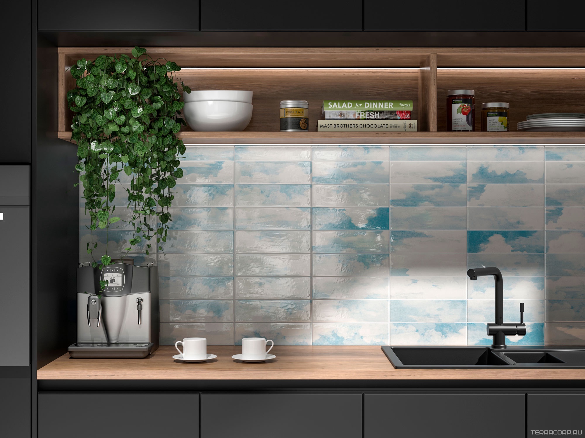 Керамическая плитка Kerama Marazzi Тракай Декор 1 глянцевый 8,5х28,5 Комбинированный, фото 4