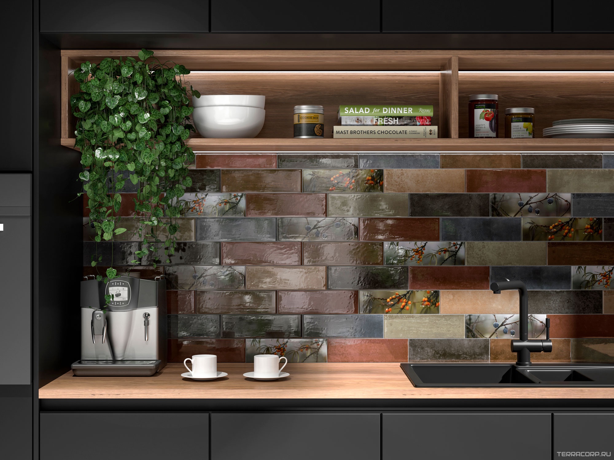 Керамическая плитка Kerama Marazzi Тракай синий глянцевый 8.5x28.5 Синий, фото 4