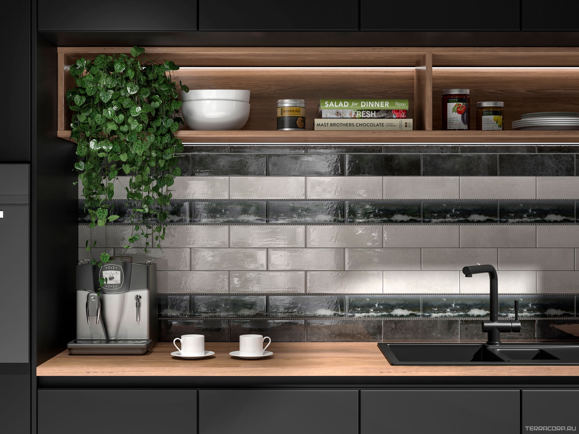 Керамическая плитка Kerama Marazzi Тракай синий глянцевый 8.5x28.5 Синий, фото 5