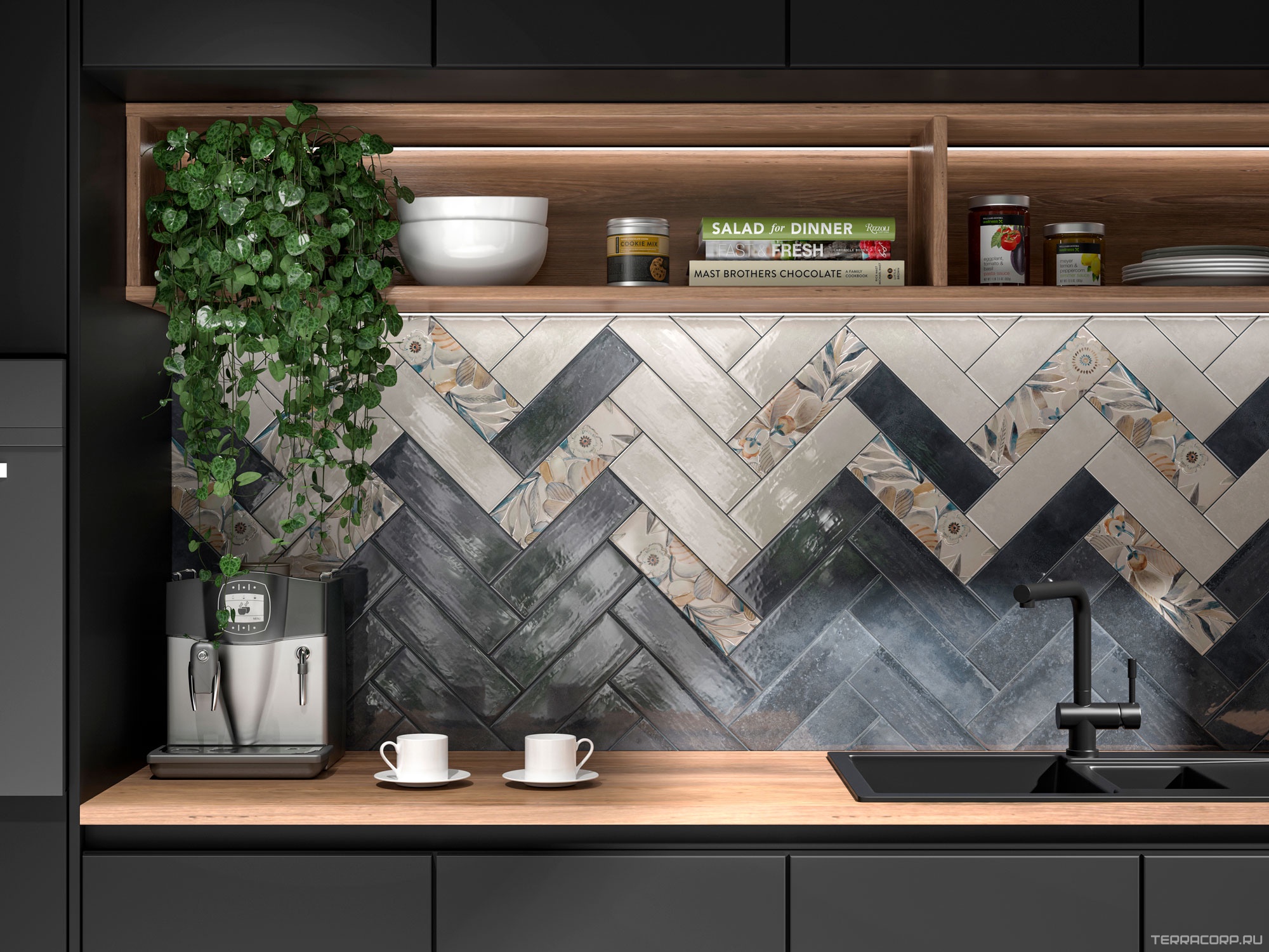 Керамическая плитка Kerama Marazzi Тракай синий глянцевый 8.5x28.5 Синий, фото 6