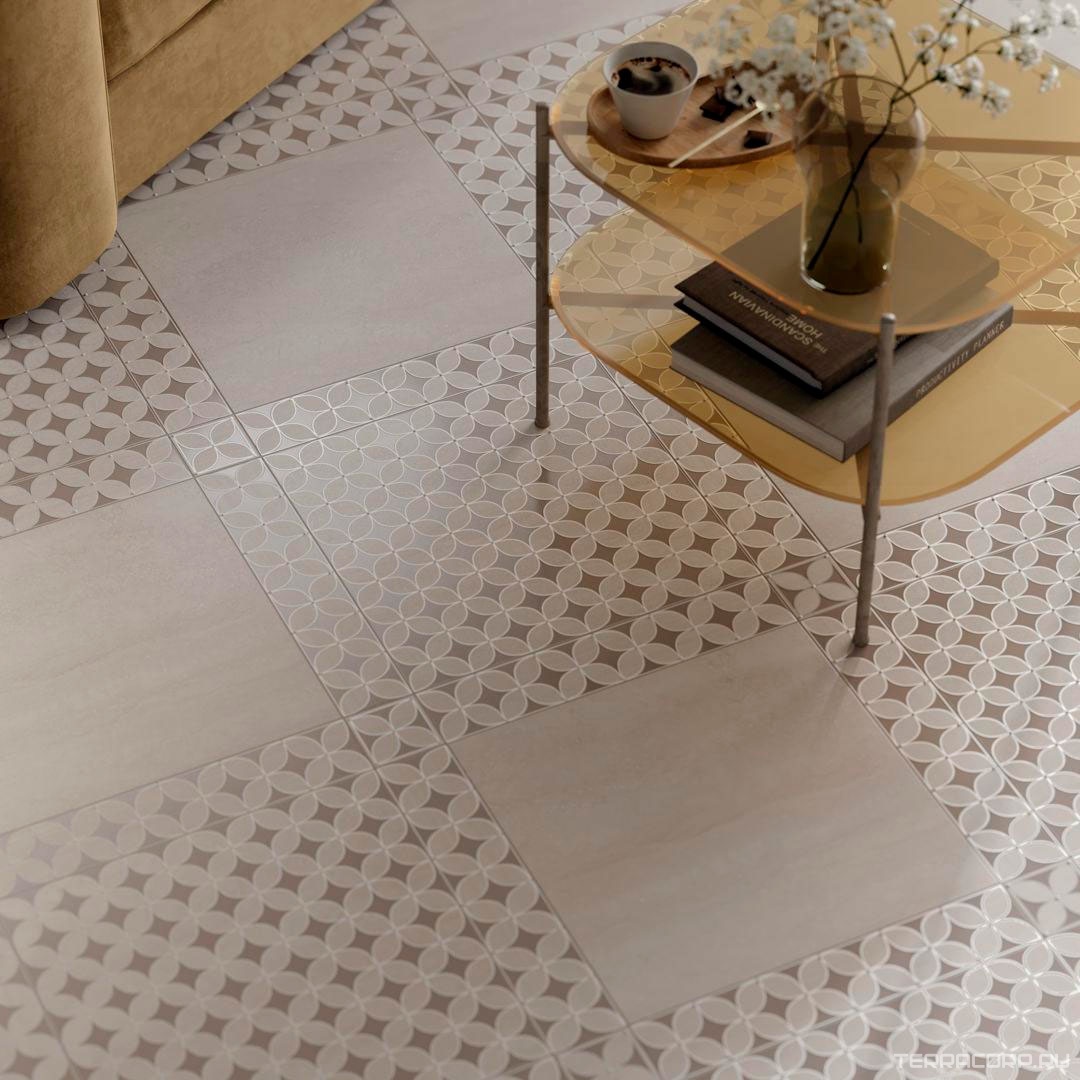 Керамогранит Kerama Marazzi Туф Вставка бежевый светлый матовый 7,7х7,7 Бежевый, фото 5