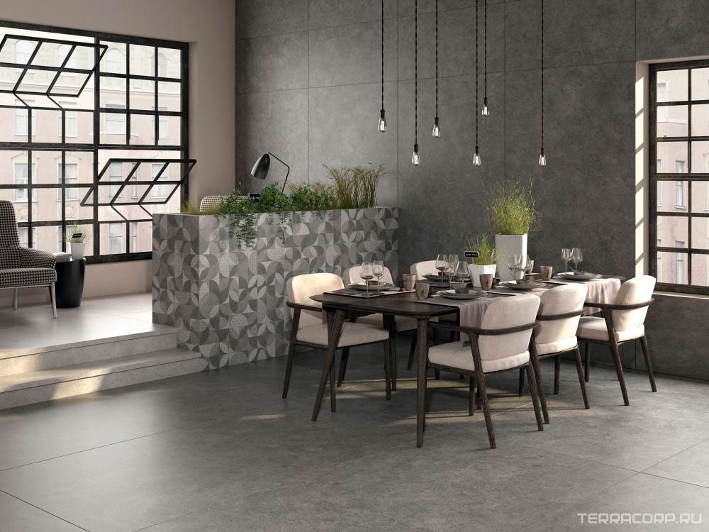 Керамогранит Kerama Marazzi Фондамента тёмный декорир. обр. гр. 60х60 Комбинированный, фото 1