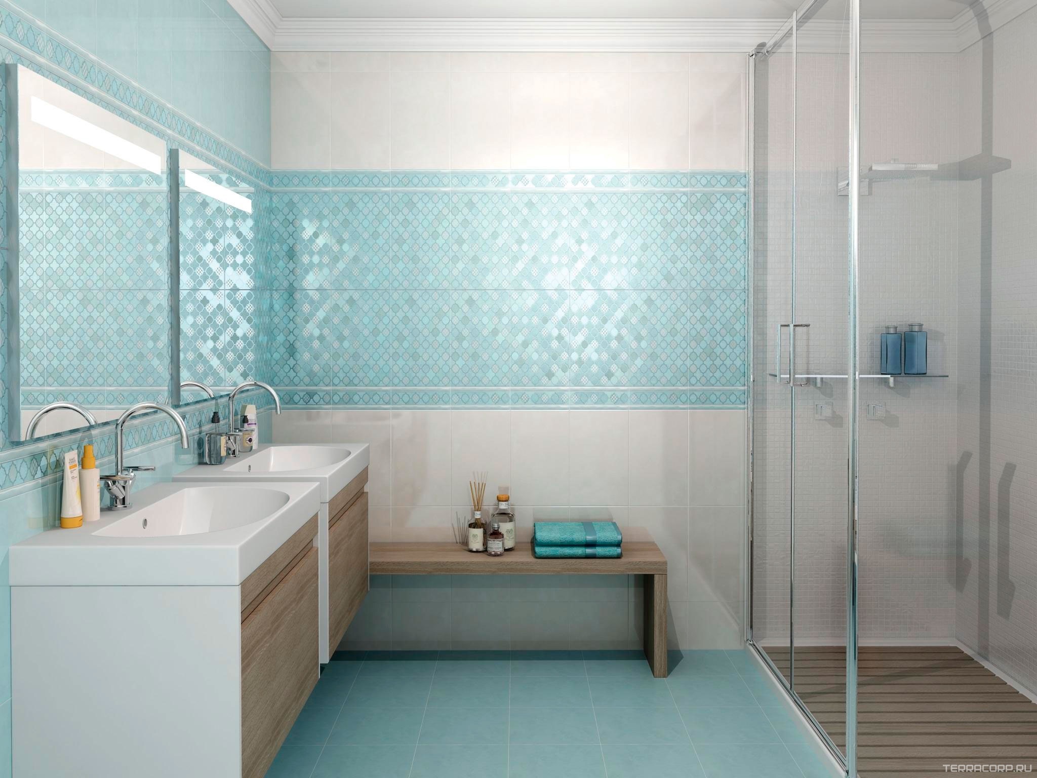 Керамическая плитка Kerama Marazzi Фоскари бирюзовый ZZ25x40 Голубой, фото 5