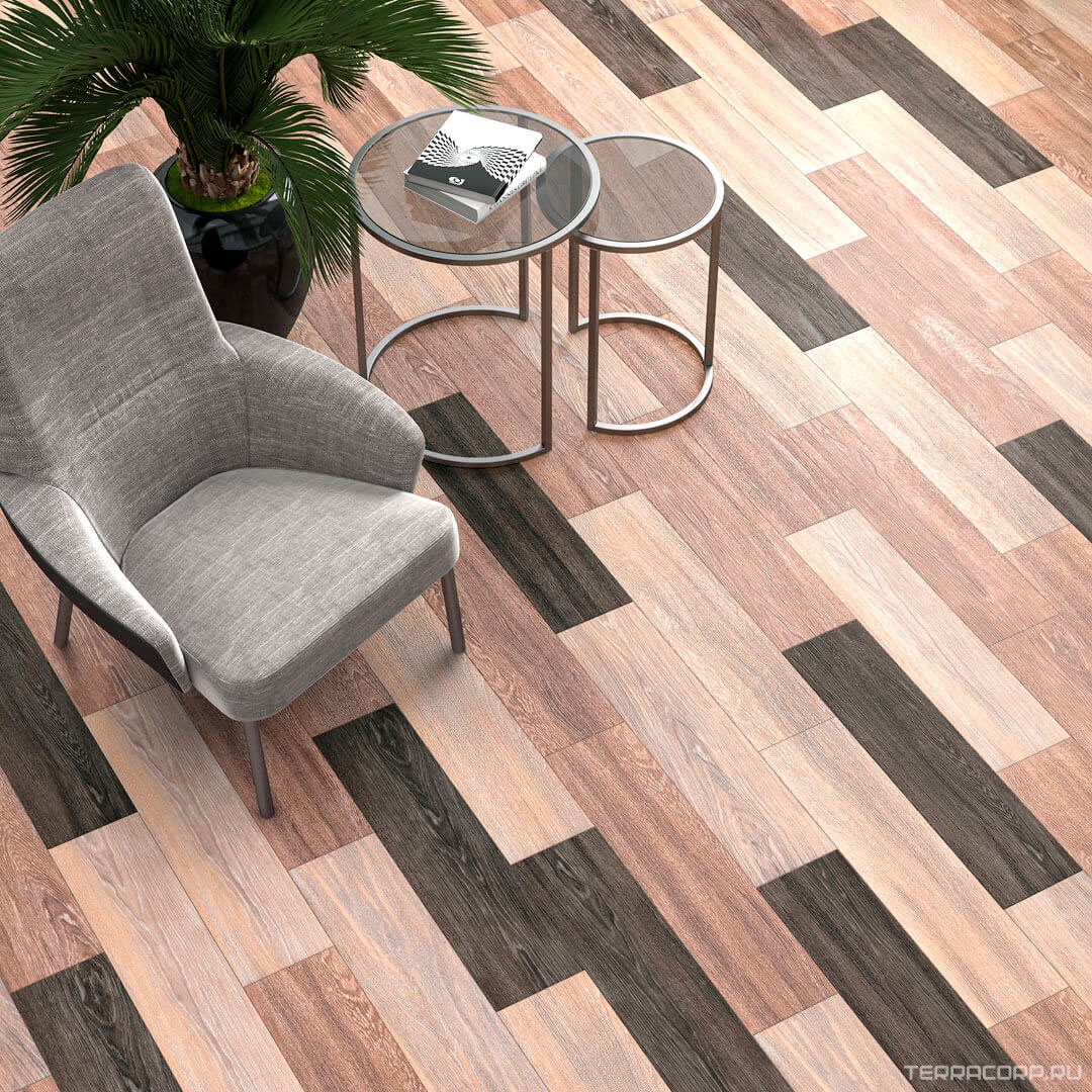 Керамогранит Kerama Marazzi Фрегат венге обрезной l20х80 Шоколадный, фото 5