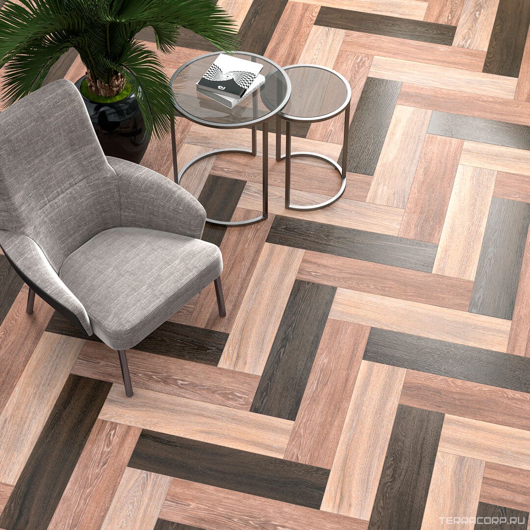 Керамогранит Kerama Marazzi Фрегат венге обрезной l20х80 Шоколадный, фото 4