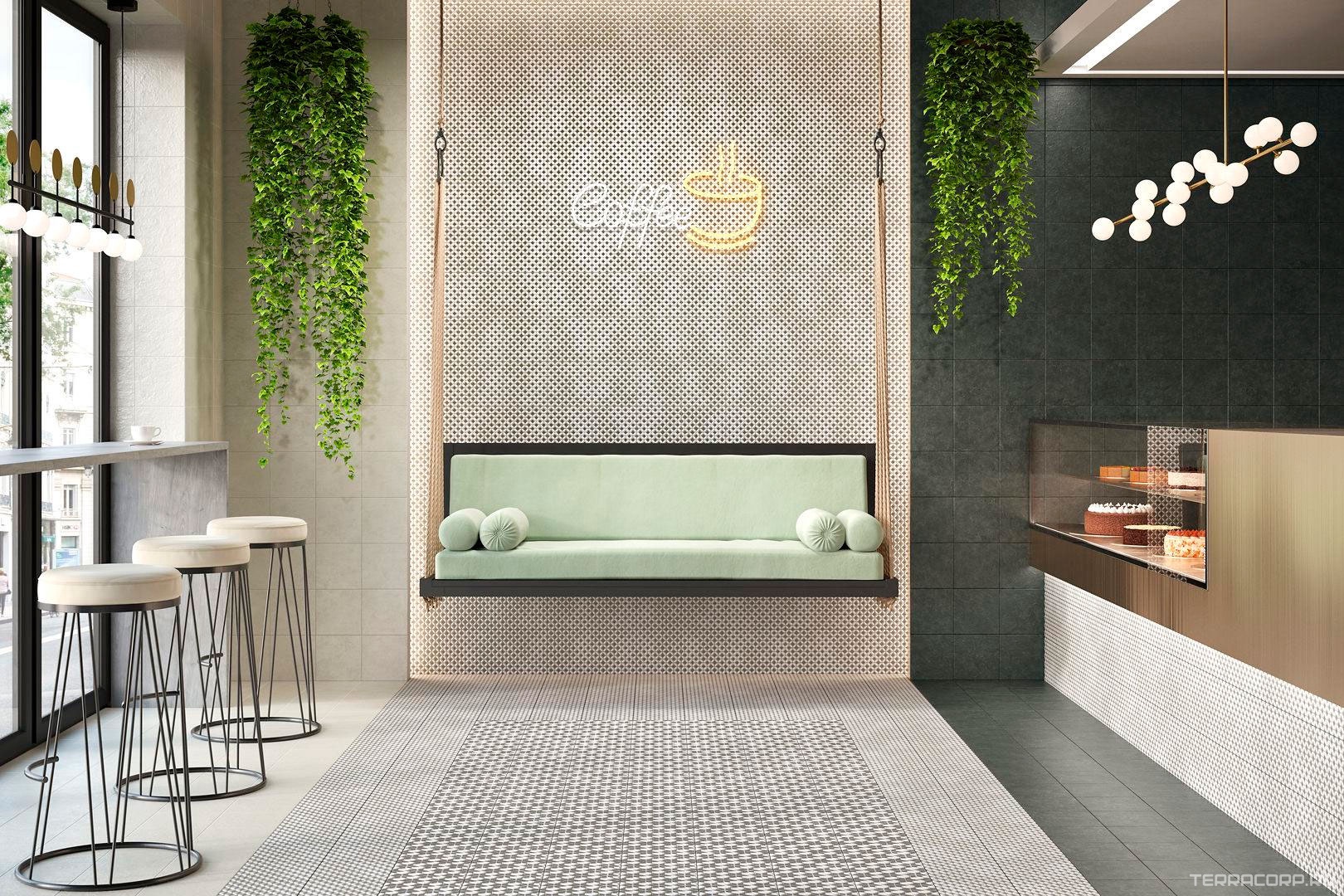Керамогранит Kerama Marazzi Фреджио Декор 2 черно-белый20x20 Черный, фото 6