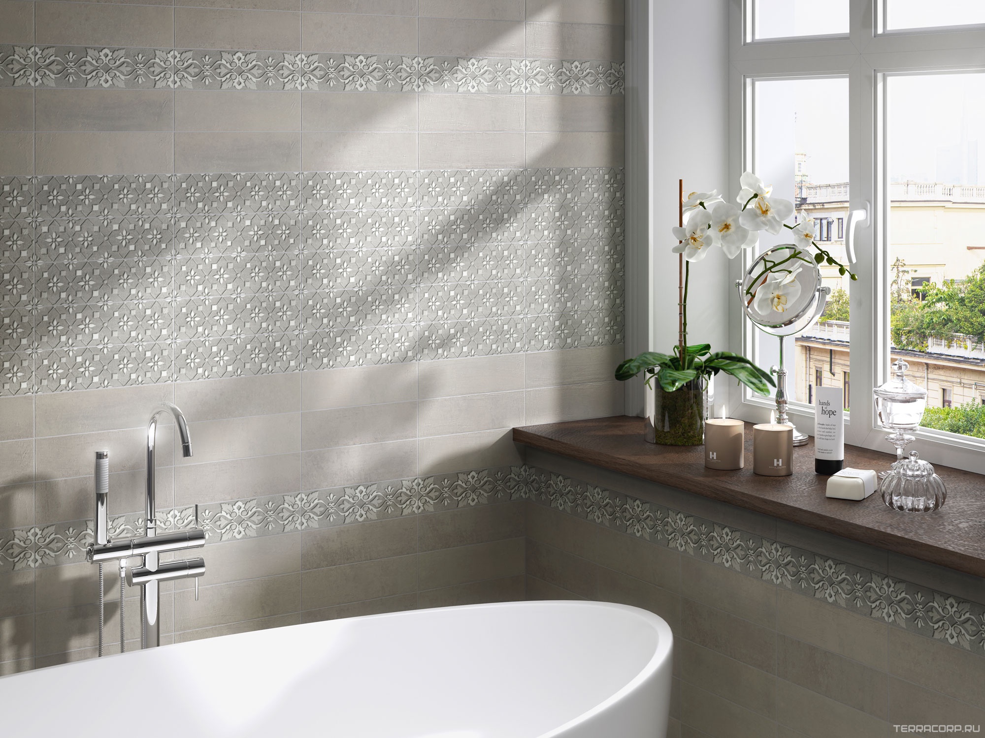 Керамическая плитка Kerama Marazzi Шеннон Декор 7 матовый 8,5х28,5 Комбинированный, фото 1