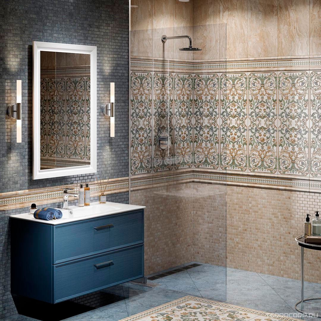 Керамогранит Kerama Marazzi Эвора Декор продолжение угла глянцевый 60х60 Бежевый, фото 6