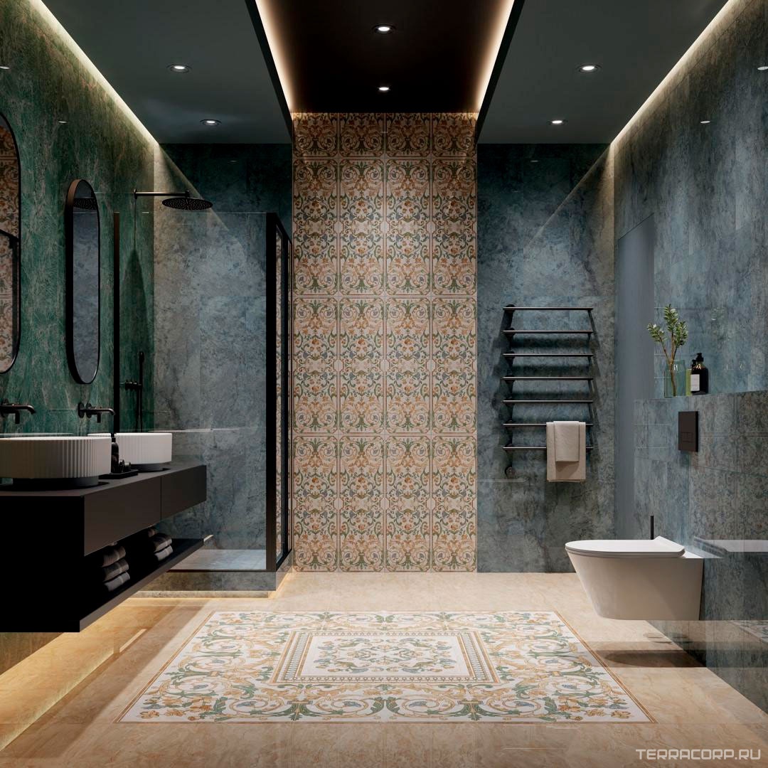 Керамогранит Kerama Marazzi Эвора Декор продолжение угла глянцевый 60х60 Бежевый, фото 5