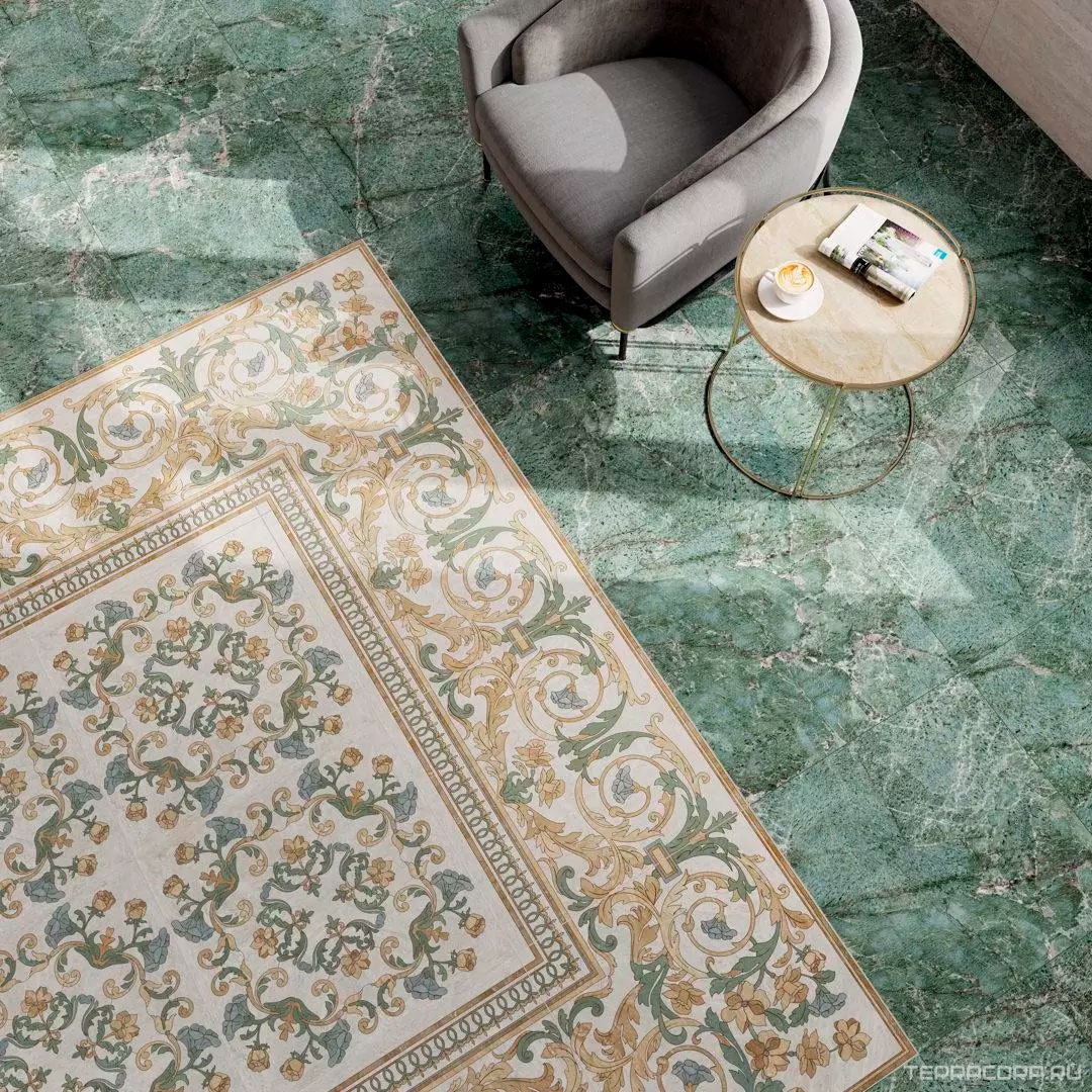 Керамогранит Kerama Marazzi Эвора зеленый лаппатированный обрезной 60х60 Зеленый, фото 5