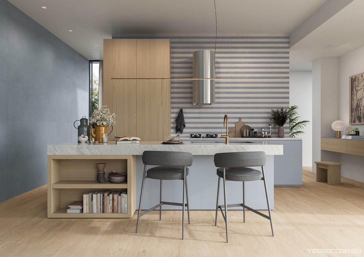 Керамогранит Imola Retina RTN6 AVIO12 RM 60x120 Голубой, фото 4