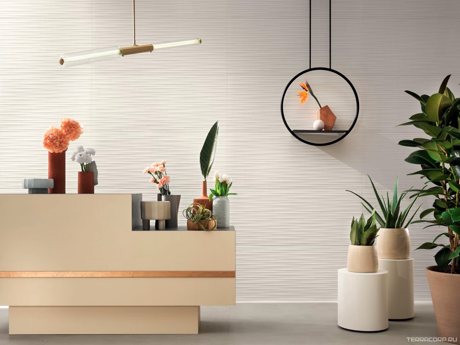 Керамогранит Atlas Concorde Italy 3D Wall Plaster Combed White 50x120 Белый, фото 1