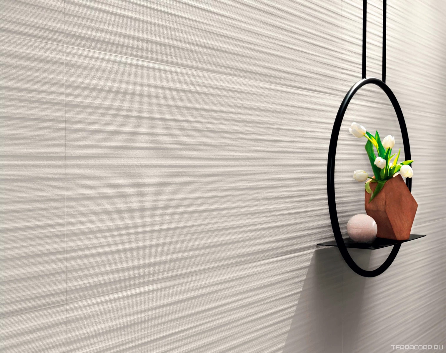 Керамогранит Atlas Concorde Italy 3D Wall Plaster Combed White 50x120 Белый, фото 2