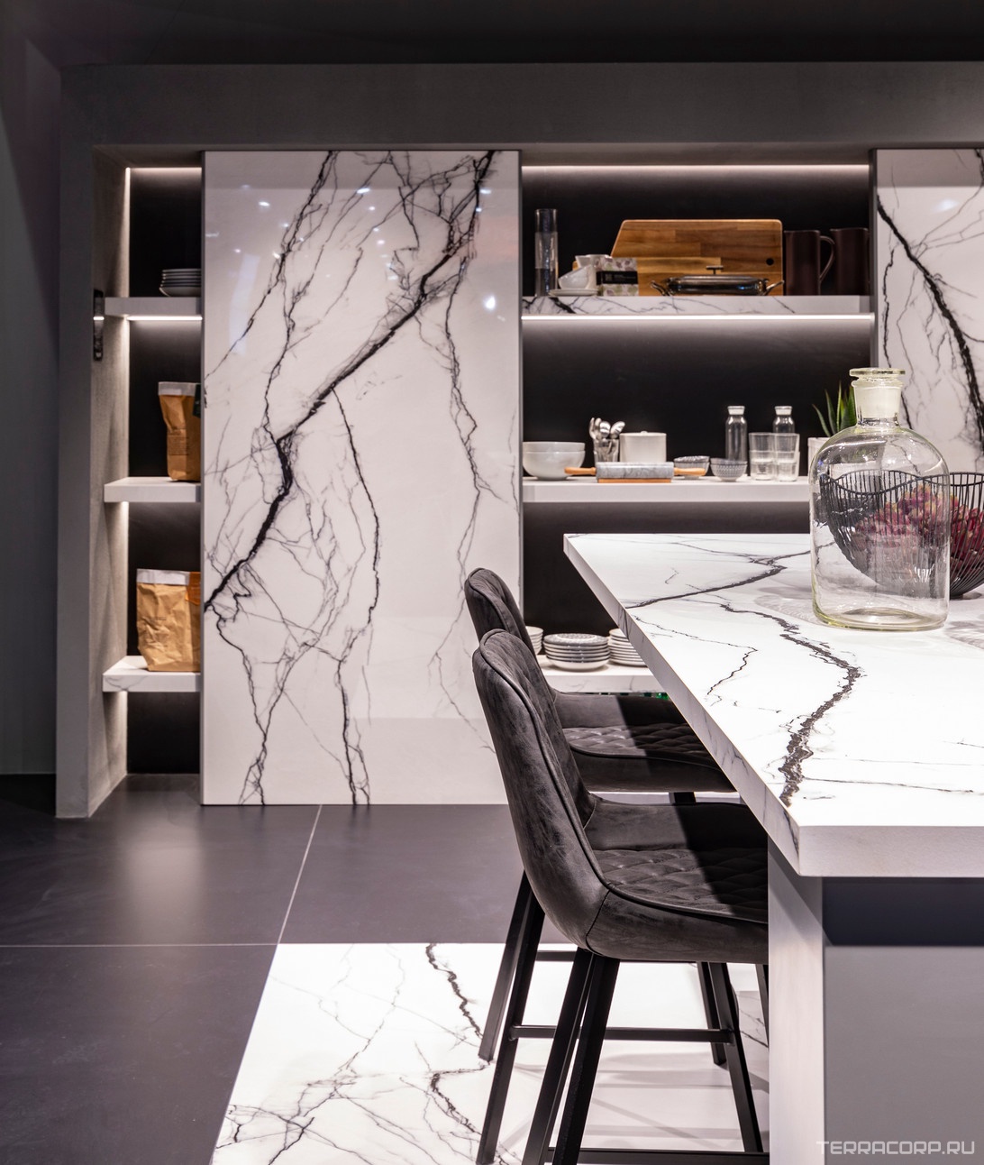 Керамогранит Florim B&W Marble Breach High-Glossy Ret 60X120 Серый, фото 2