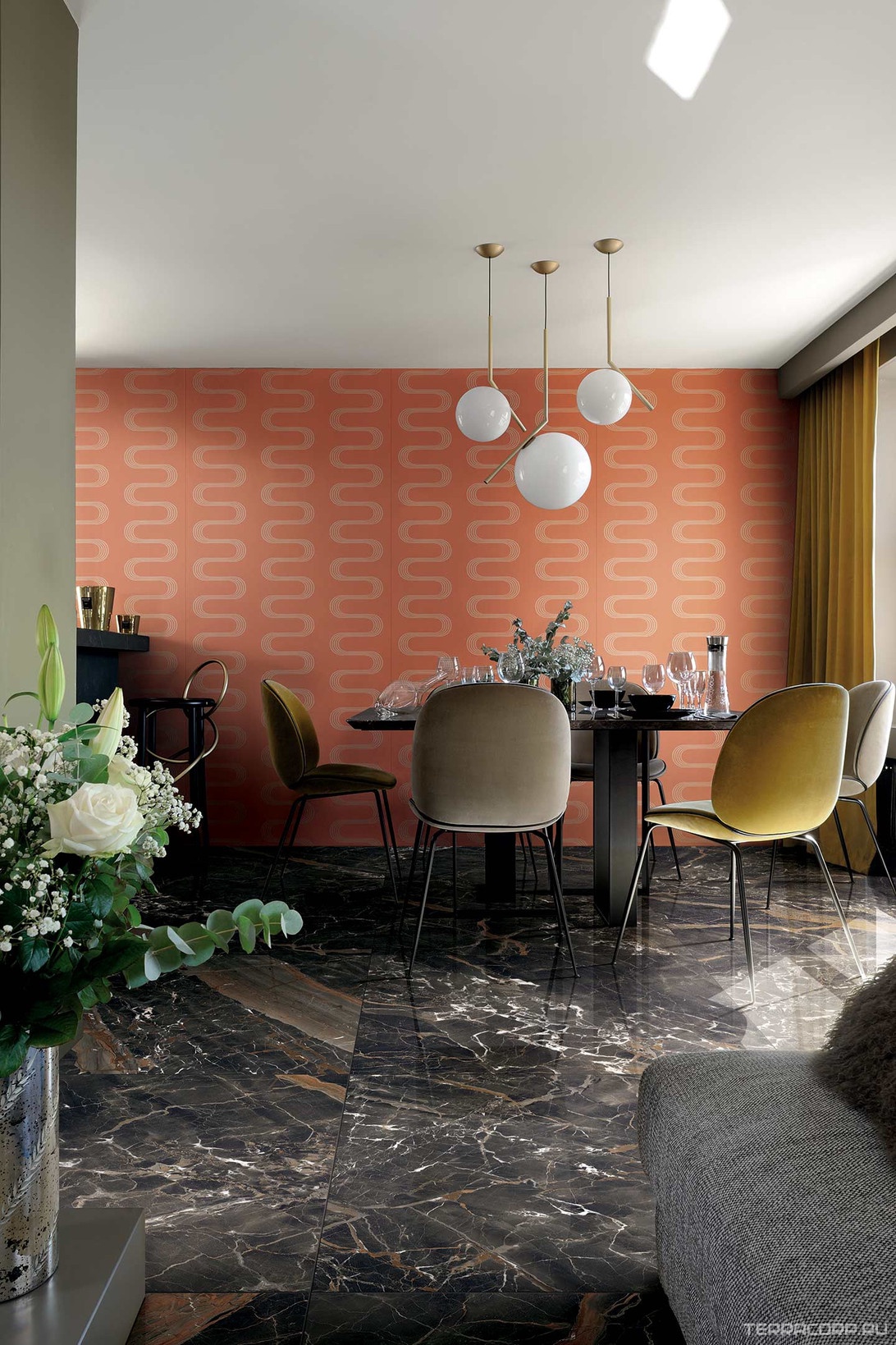 Керамогранит Florim Magnum Les Bijoux De Rex Ombre De Caravage Glossy 120x280 Комбинированный, фото 2