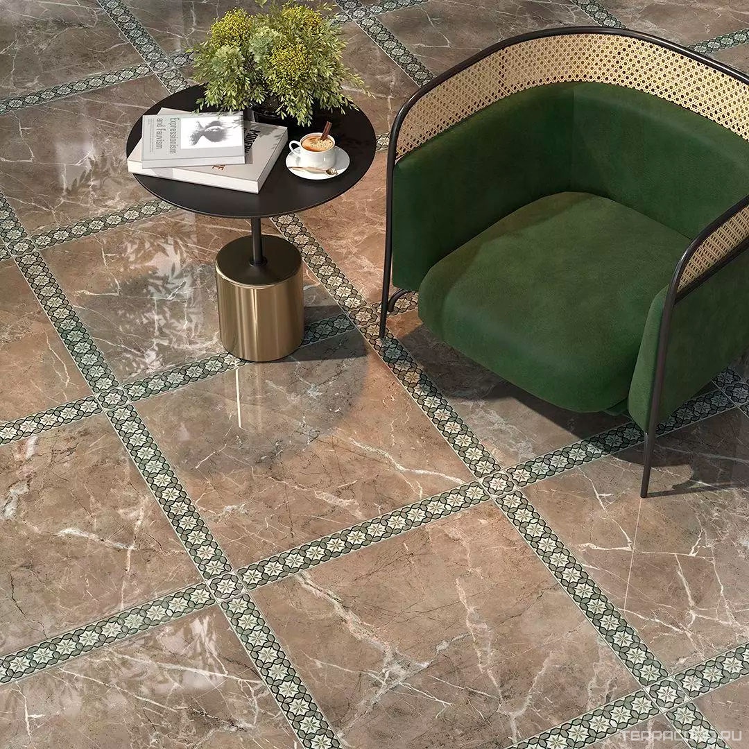 Керамогранит Kerama Marazzi Серенада Вставка 3 лаппатированный обрезной 7,2x7,2 Комбинированный, фото 4