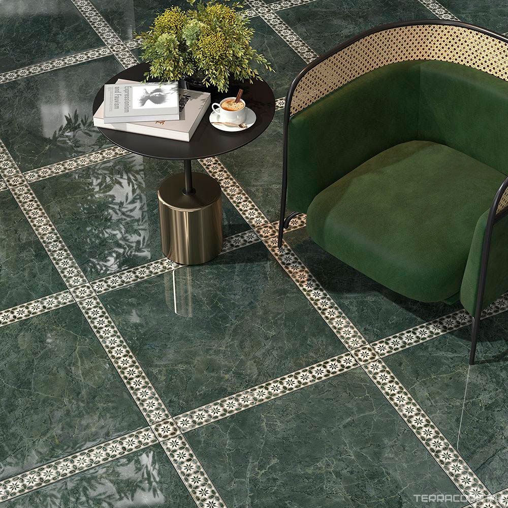Керамическая плитка Kerama Marazzi Серенада зелёный глянцевый обрезной 30х60 Зеленый, фото 6