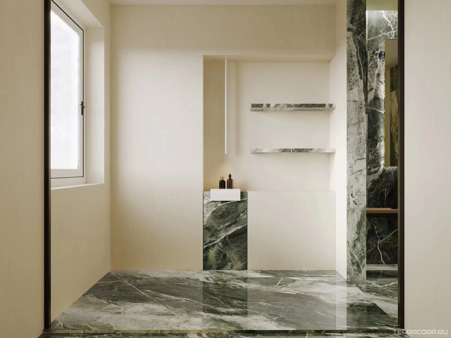 Керамогранит FMAX FMAX 120x270 Classic Green 6 mm glossy 120x270 Зеленый, фото 2