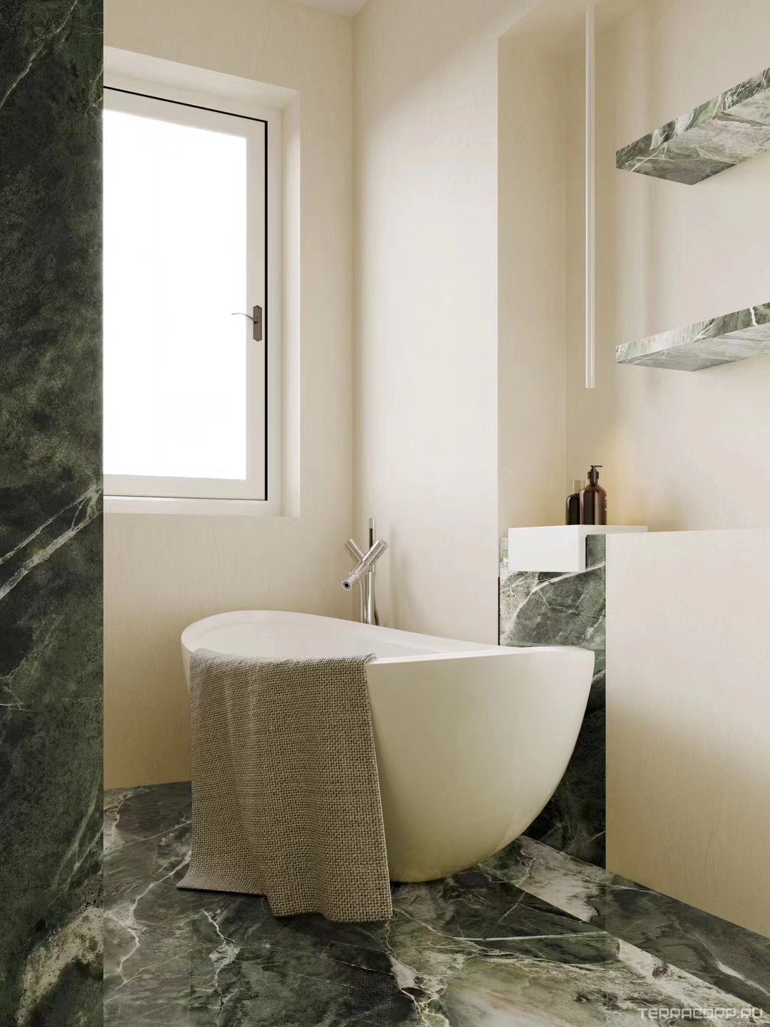 Керамогранит FMAX FMAX 120x270 Classic Green 6 mm glossy 120x270 Зеленый, фото 1