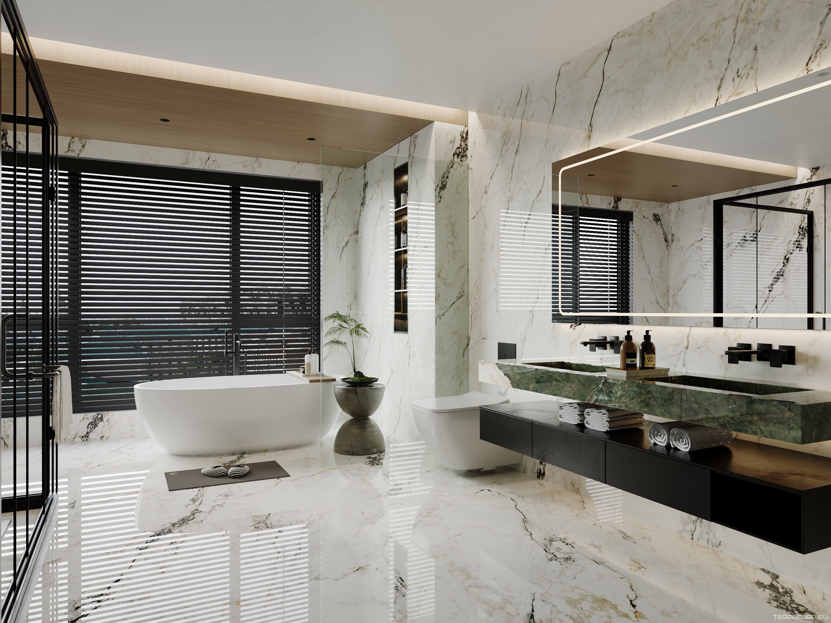 Керамогранит FMAX FMAX 120x270 Fendi White 6 mm glossy 120x270 Белый, фото 3