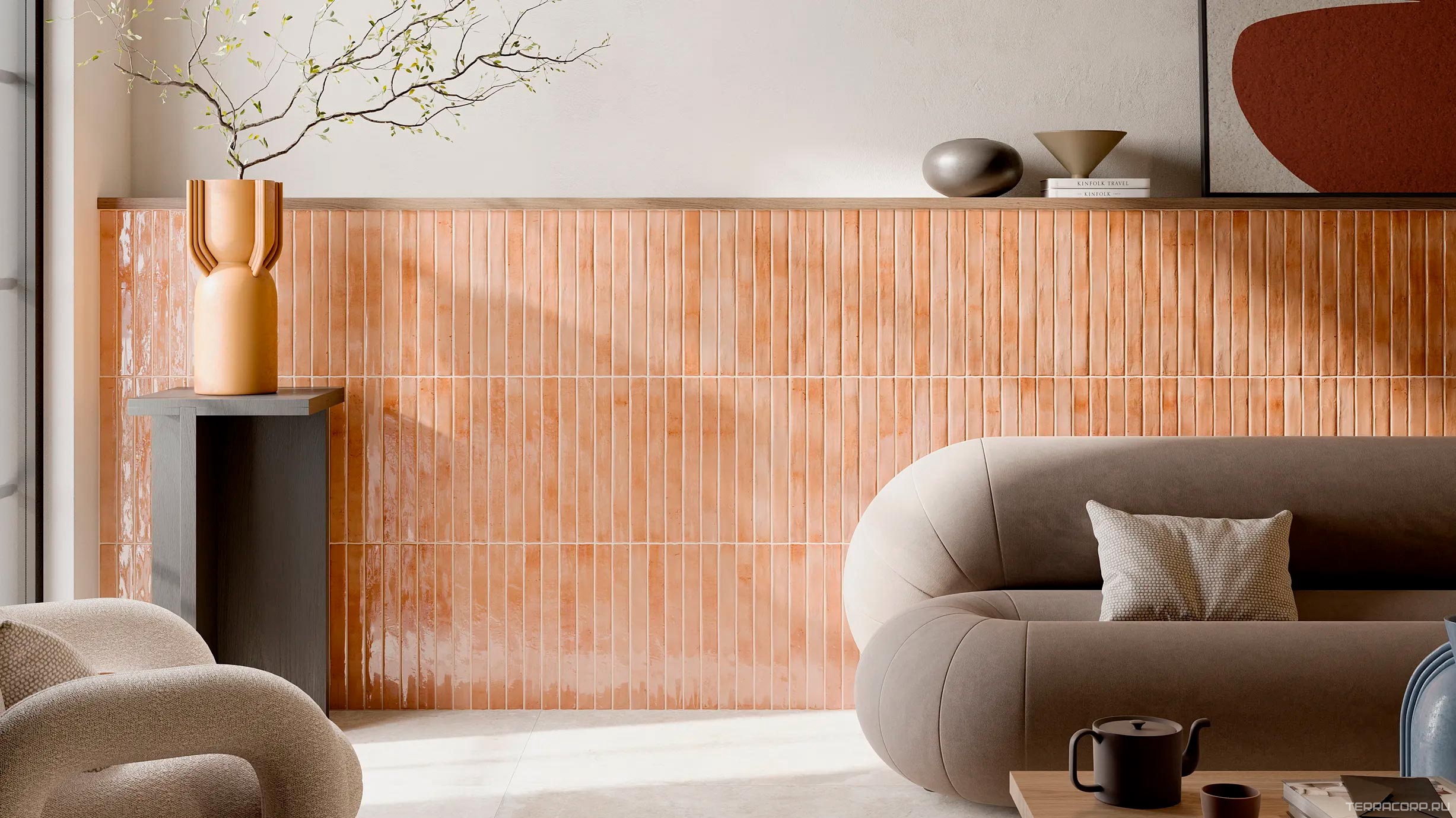 Керамогранит Sadon Colors Salmon 4,8x45 Коричневый, фото 1