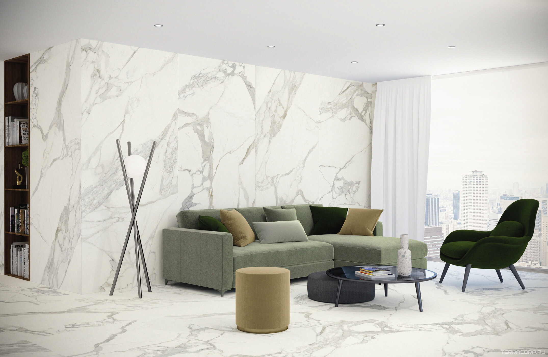 Керамогранит Benadresa Medici White Natural 60x120 Белый, фото 1