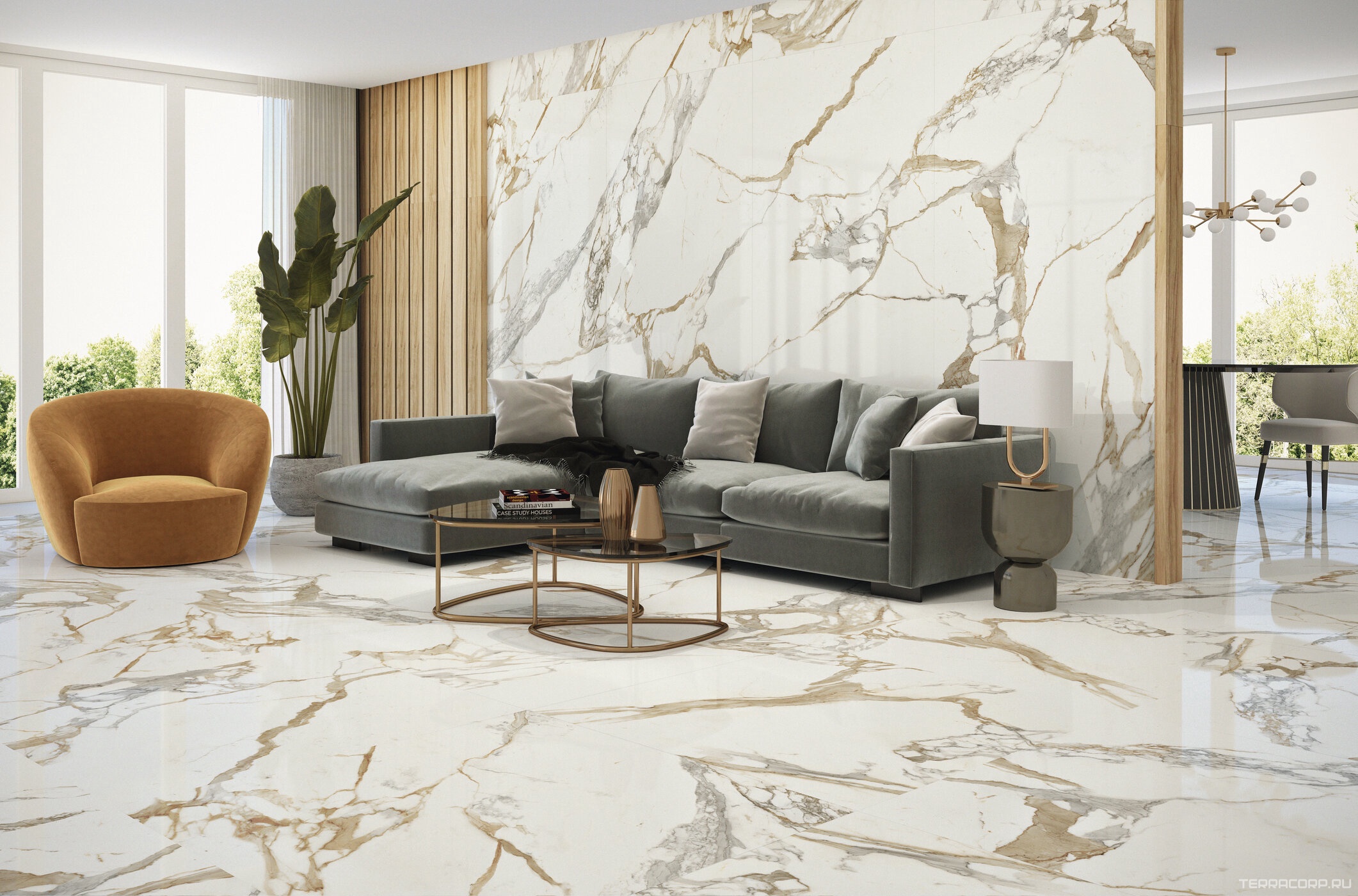 Керамогранит Benadresa Medici Gold Natural 80x160 Бежевый, фото 2