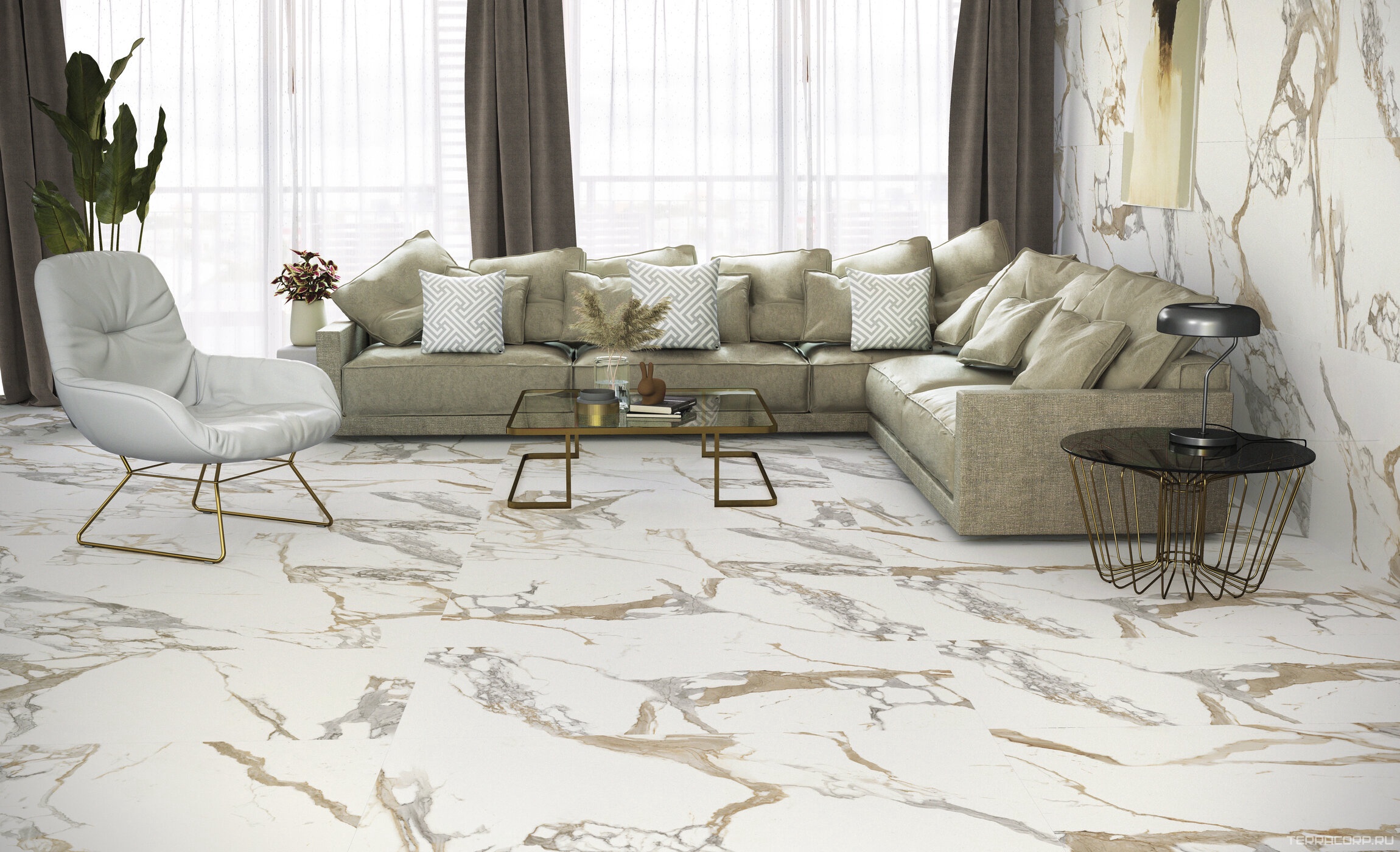 Керамогранит Benadresa Medici Gold Natural 60x120 Бежевый, фото 1