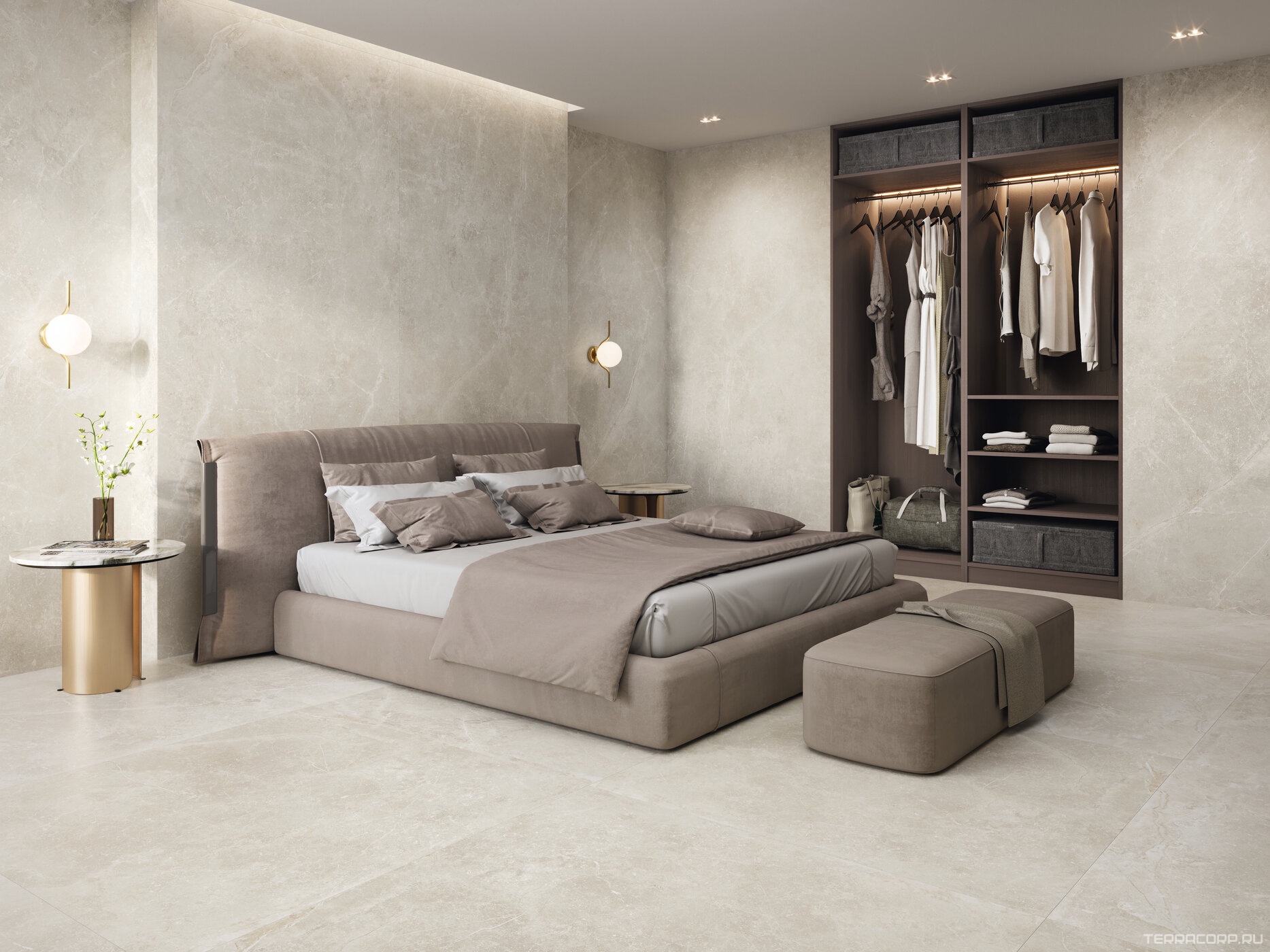 Керамогранит Benadresa Pietra Antica Crema 80x80 Бежевый, фото 2