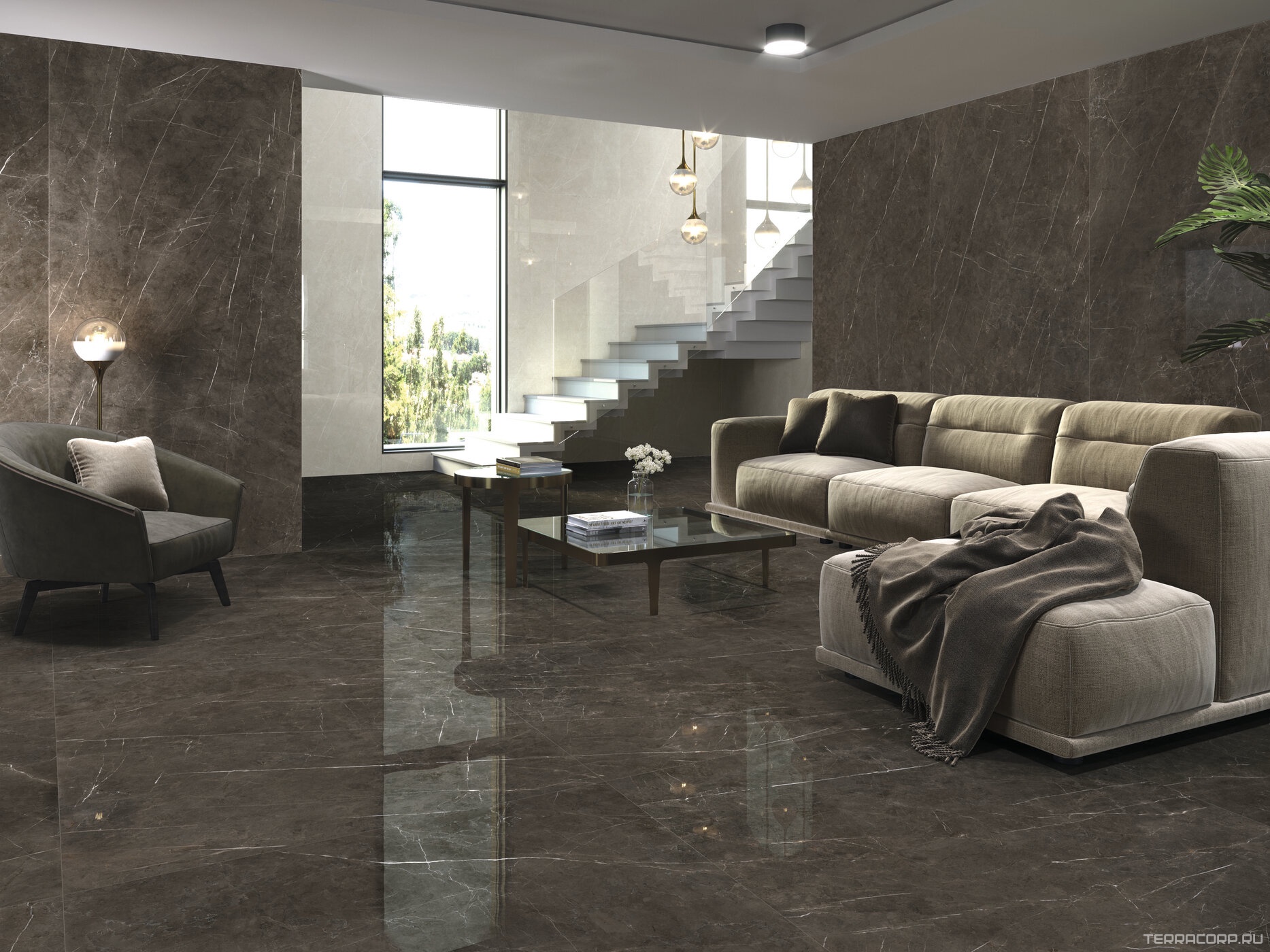 Керамогранит Benadresa Tessino Bronze Pulido ZZ 60x120 Коричневый, фото 1