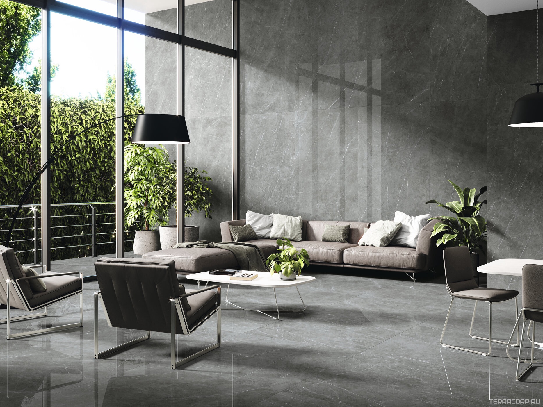 Керамогранит Benadresa Tessino Grey Pulido 60x120 Серый, фото 1