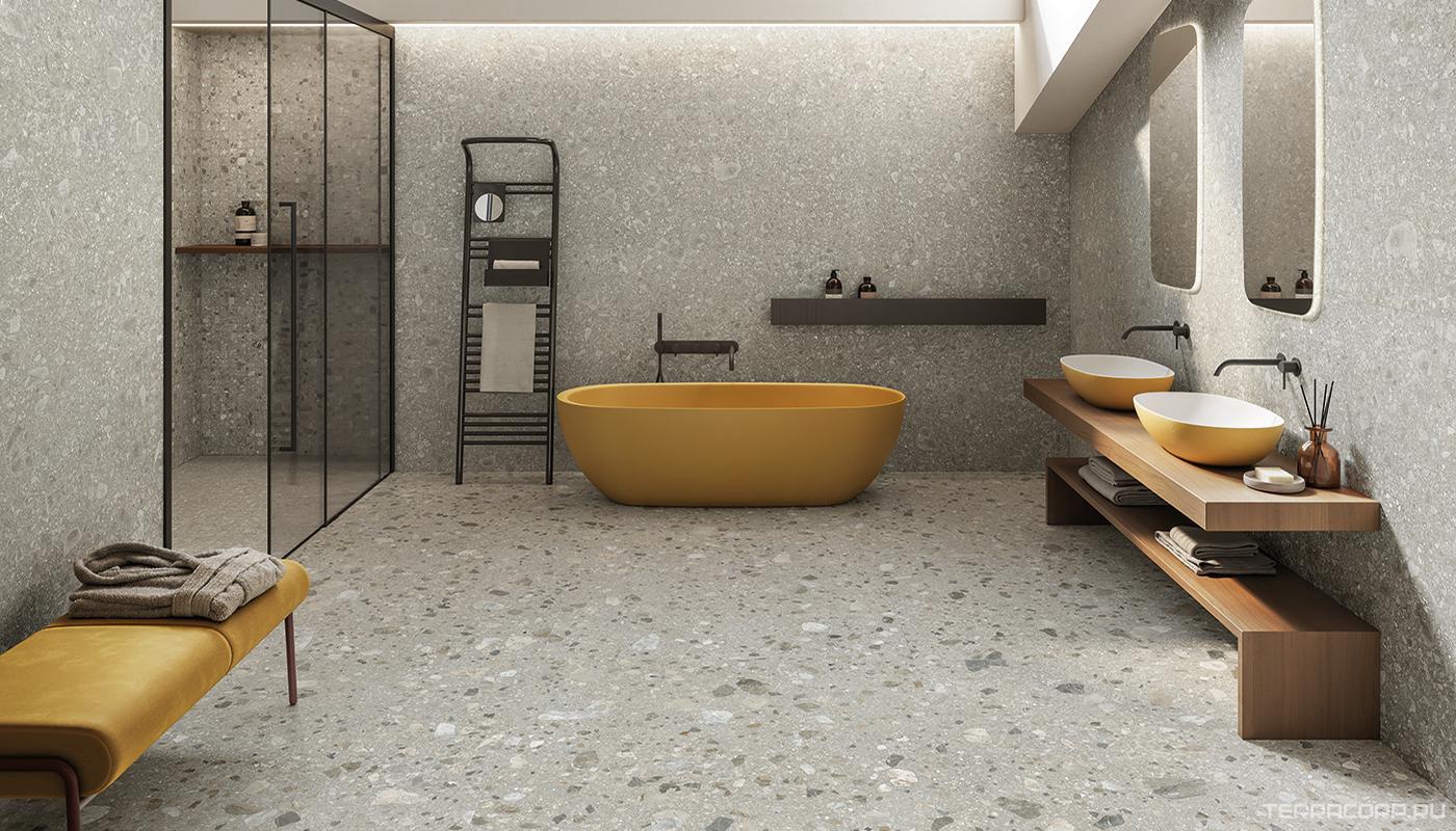 Керамогранит Ergon Lombarda Grigio nat.rett.ZZ60x60 Серый, фото 2