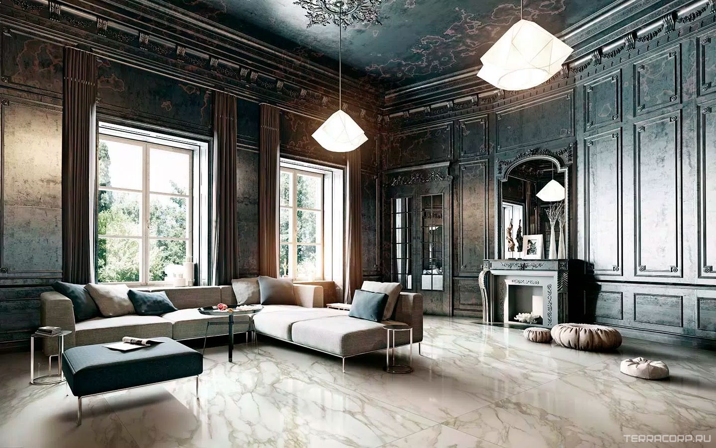 Керамогранит Florim Magnum Etoile De Rex Etoile Creme Glossy 120x280 Бежевый, фото 2
