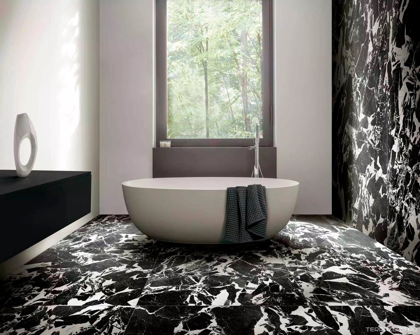 Керамогранит Florim B&W Marble Fragment Nat 60x120 Черный, фото 1