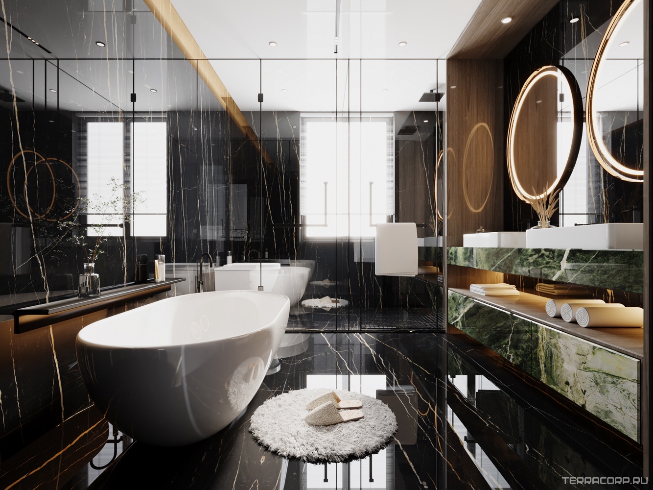 Керамогранит FMAX FMAX 120x270 Black Gold 6 mm glossy 120x270 Черный, фото 1