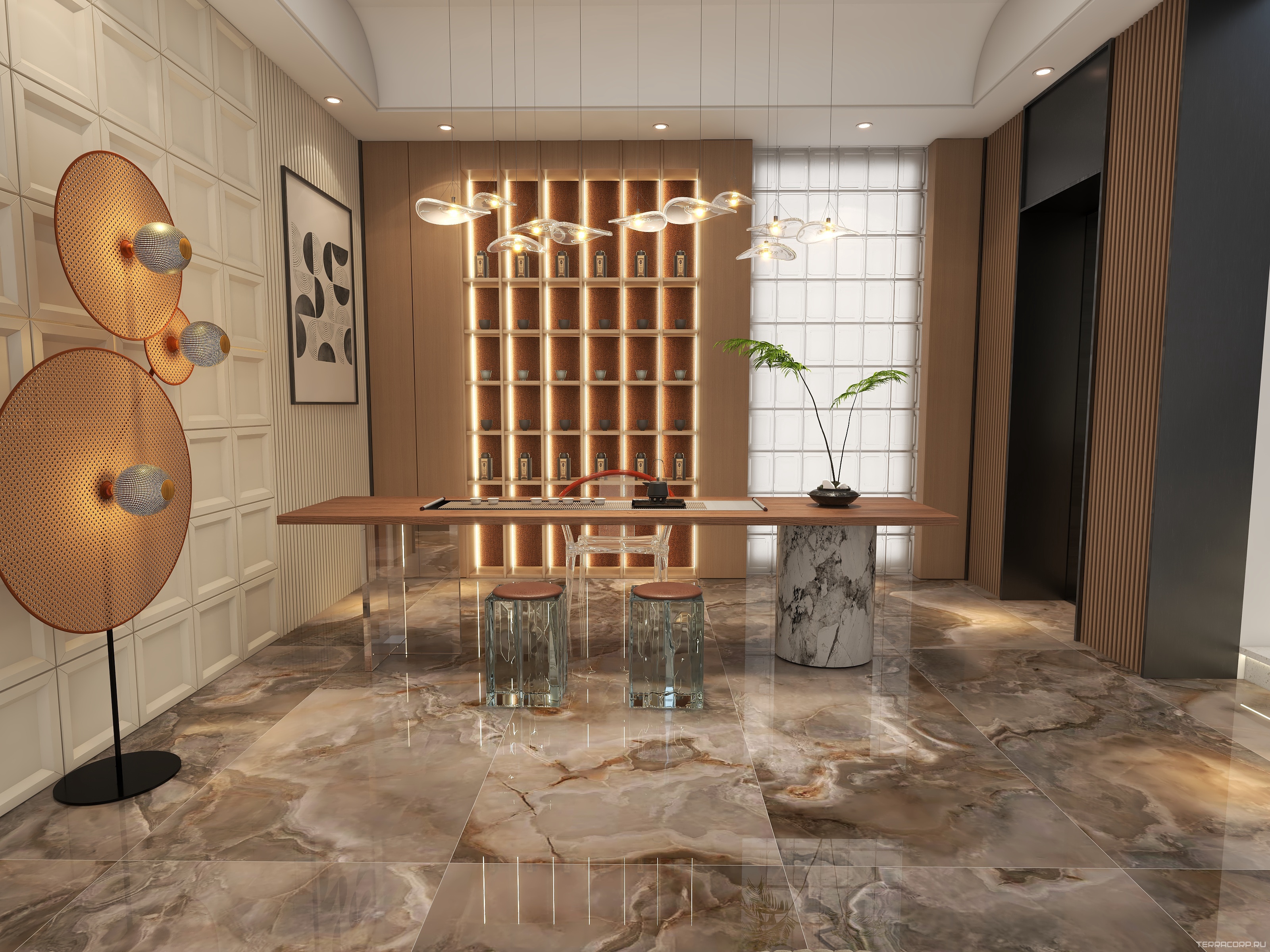 Керамогранит WIFI Ceramics Luxury Stone Ovando Polished 90x180 Серый, фото 1