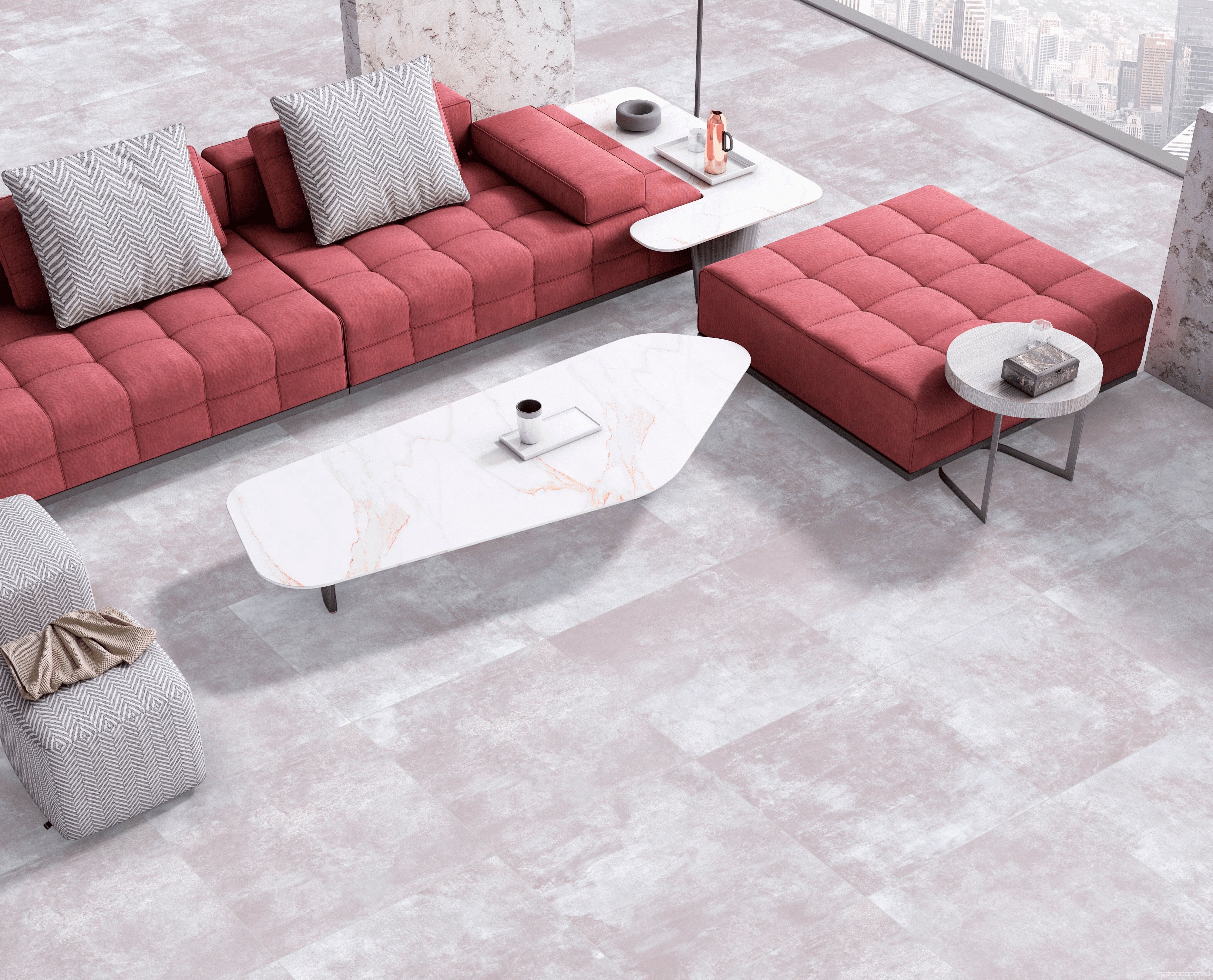 Керамогранит Exterior Ceramica Industrial Beton Industrial Light Grey (P) Mat.XX 60x60 Серый, фото 1