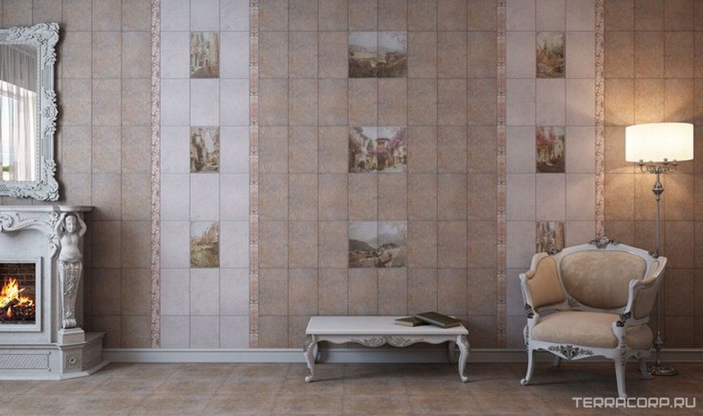Керамическая плитка Unitile Palermo Бордюр беж 027.5x25 Комбинированный, фото 1